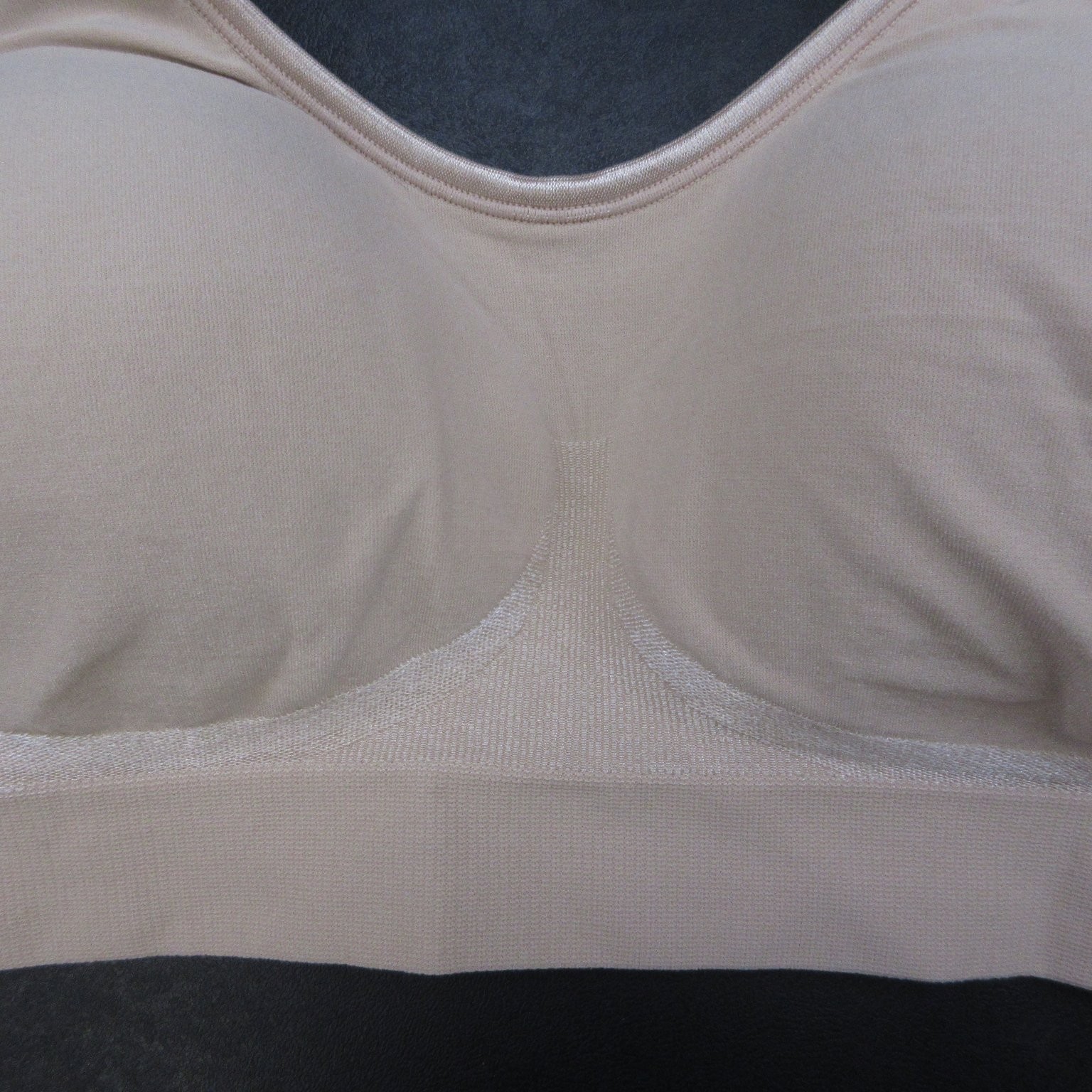 BALI Bra Women’s Beige L Wireless Seamless Nylon Spandex Padded Comfort
