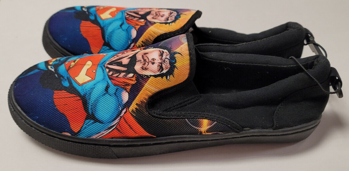 SUPERMAN Slip On Canvas Shoes Men’s Bioworld New With Tags