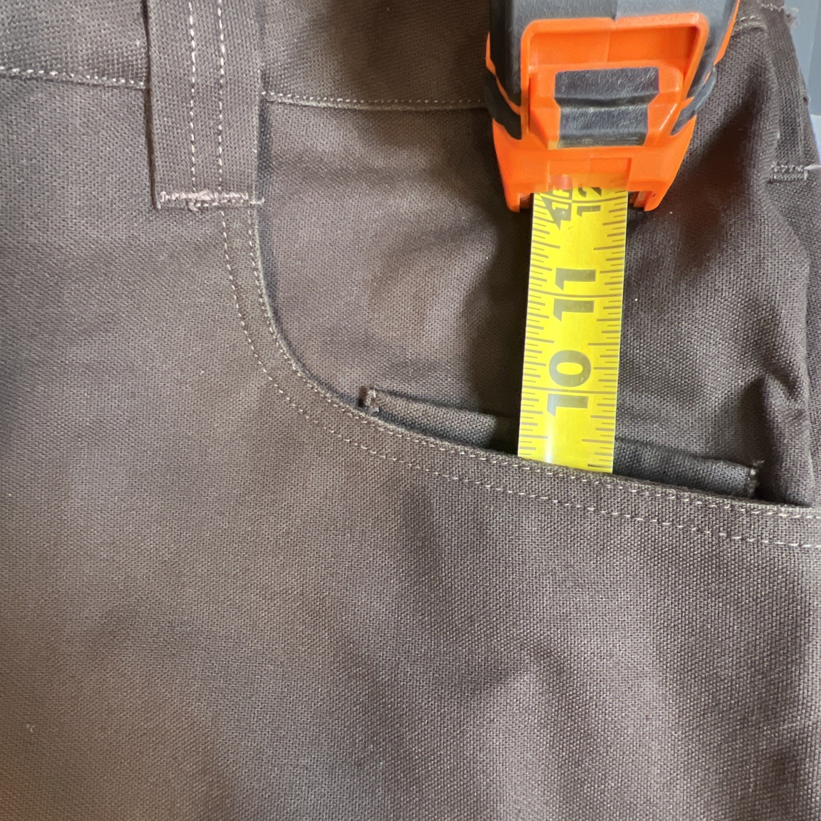 1620 Single Knee Utility Work Pant 46×30 Brown Cordura Stretch Canvas USA Made
