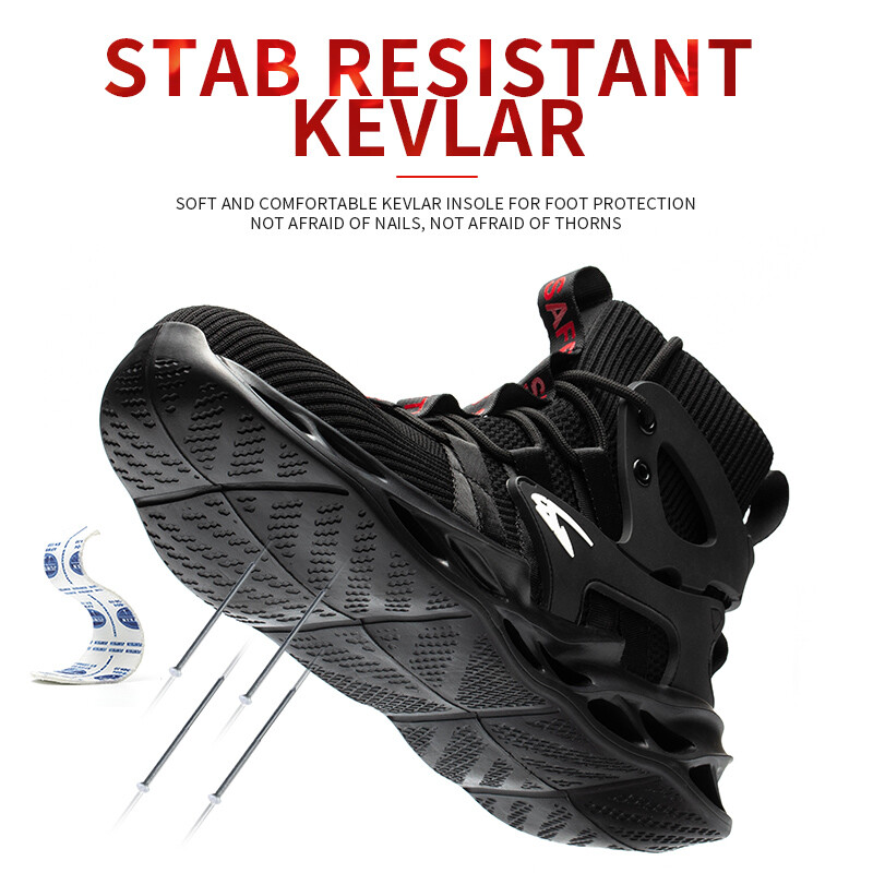Mens Steel Toe Work Boots Indestructible Comfortable Slip Resistant Sneakers US