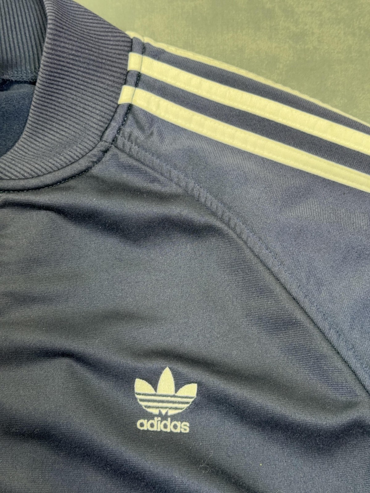 Vintage Adidas Originals Track Jacket Mens XL Blue Full Zip Three Stripes