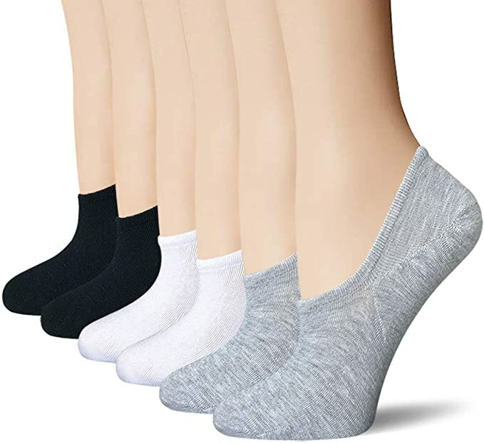No Show 6-Pack Socks Women/Men Running Socks Low Cut Breathable Cotton Boat Sock