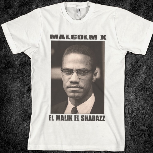 Malcolm X T-shirt, MLK, Ferguson, Mike Brown, Nelson Mandela, new, black history