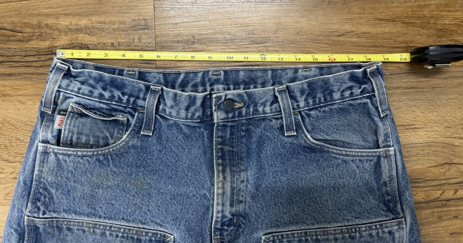 Carhartt B01 Double Front Work Dungaree Jeans 38×34 Denim Carpenter Pants USA Fi