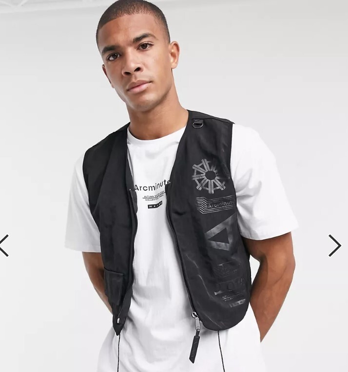 Arcminute Blackwell Utility Gilet Vest Men’s Small Black New with Tags