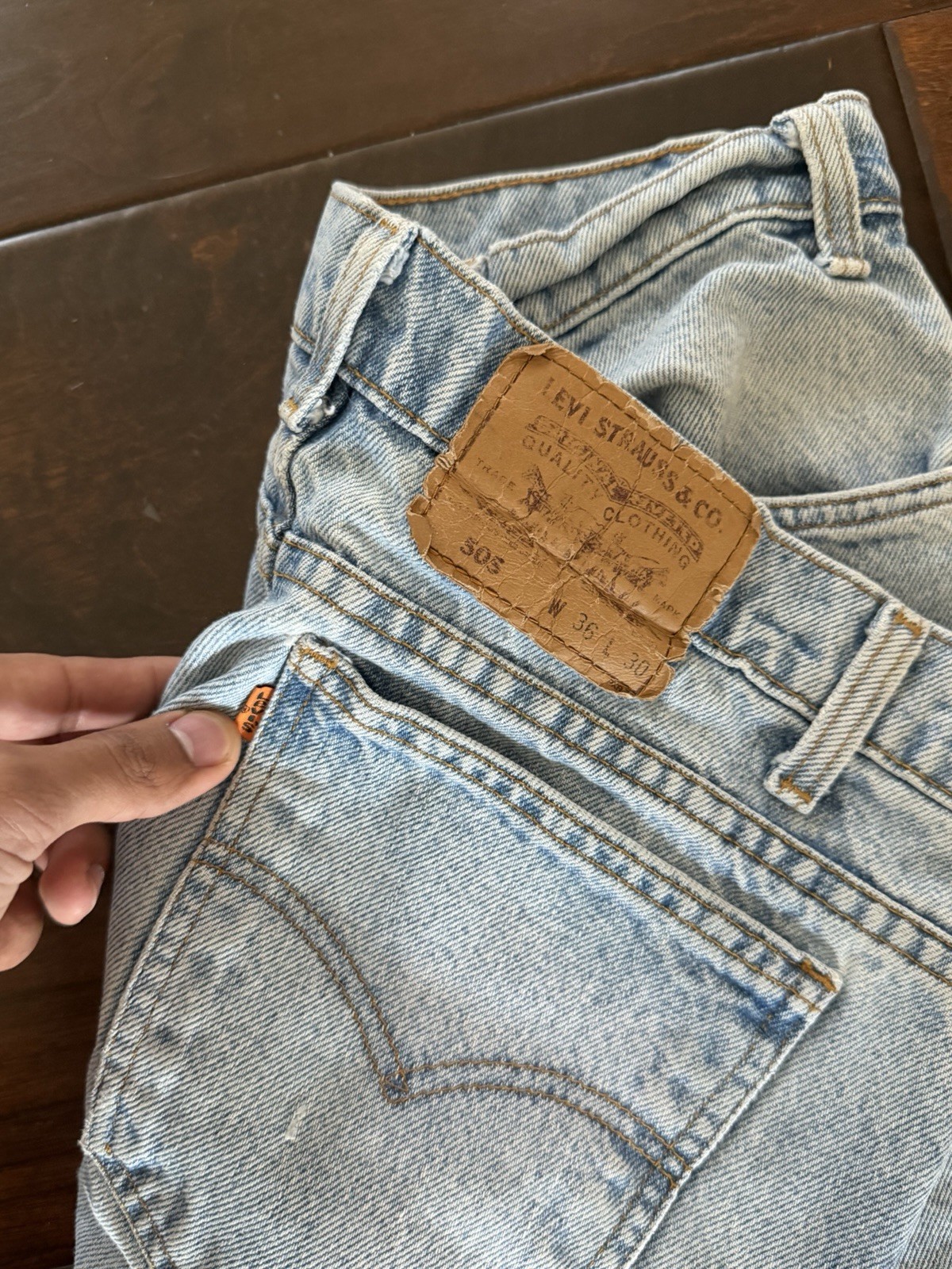 Levi’s Vintage Light Wash Straight Denim Jeans 90s 505 Series Men