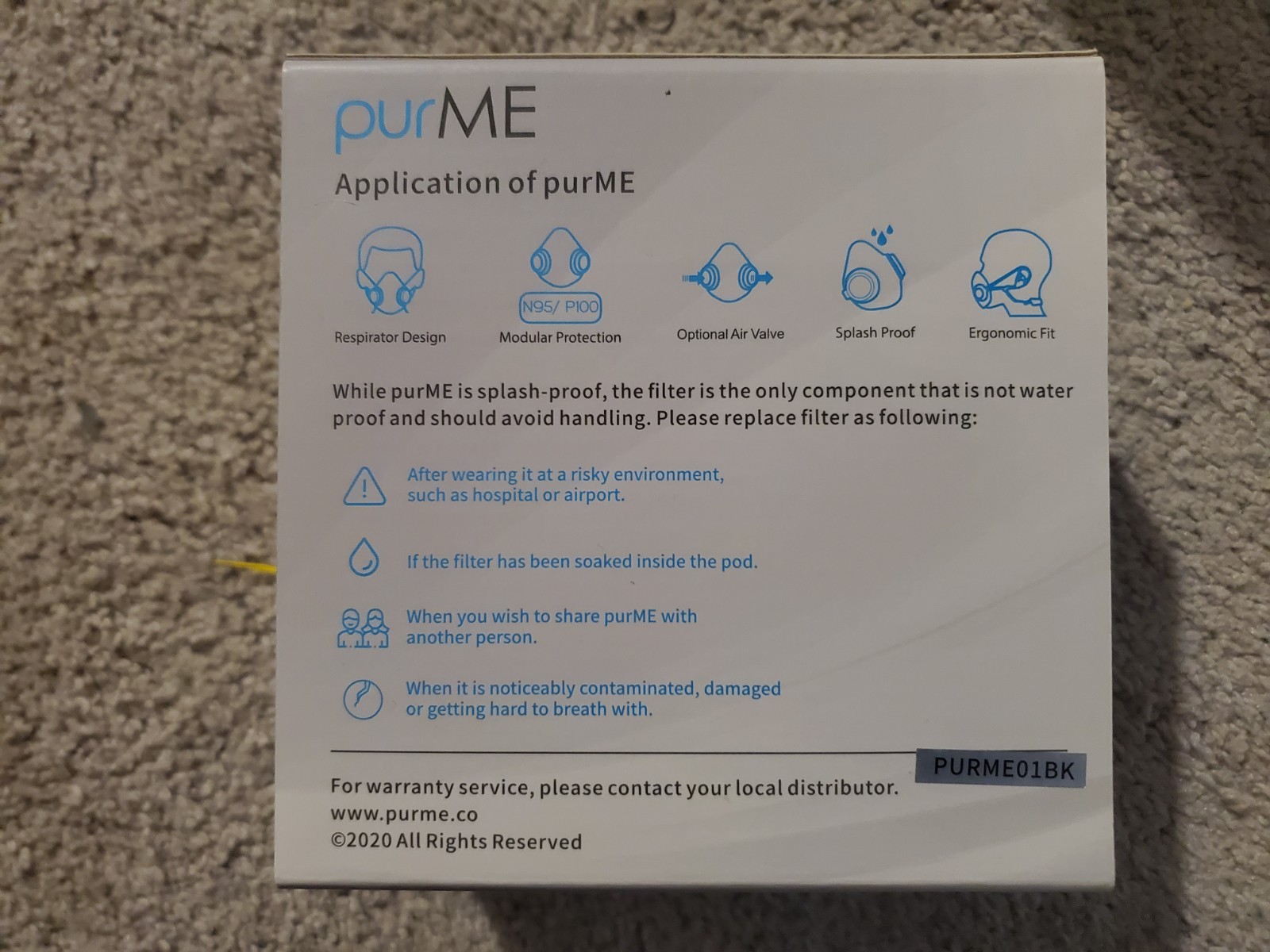 3x NEW PURME Premium Reusable & Washable Silicone Respirator Masks