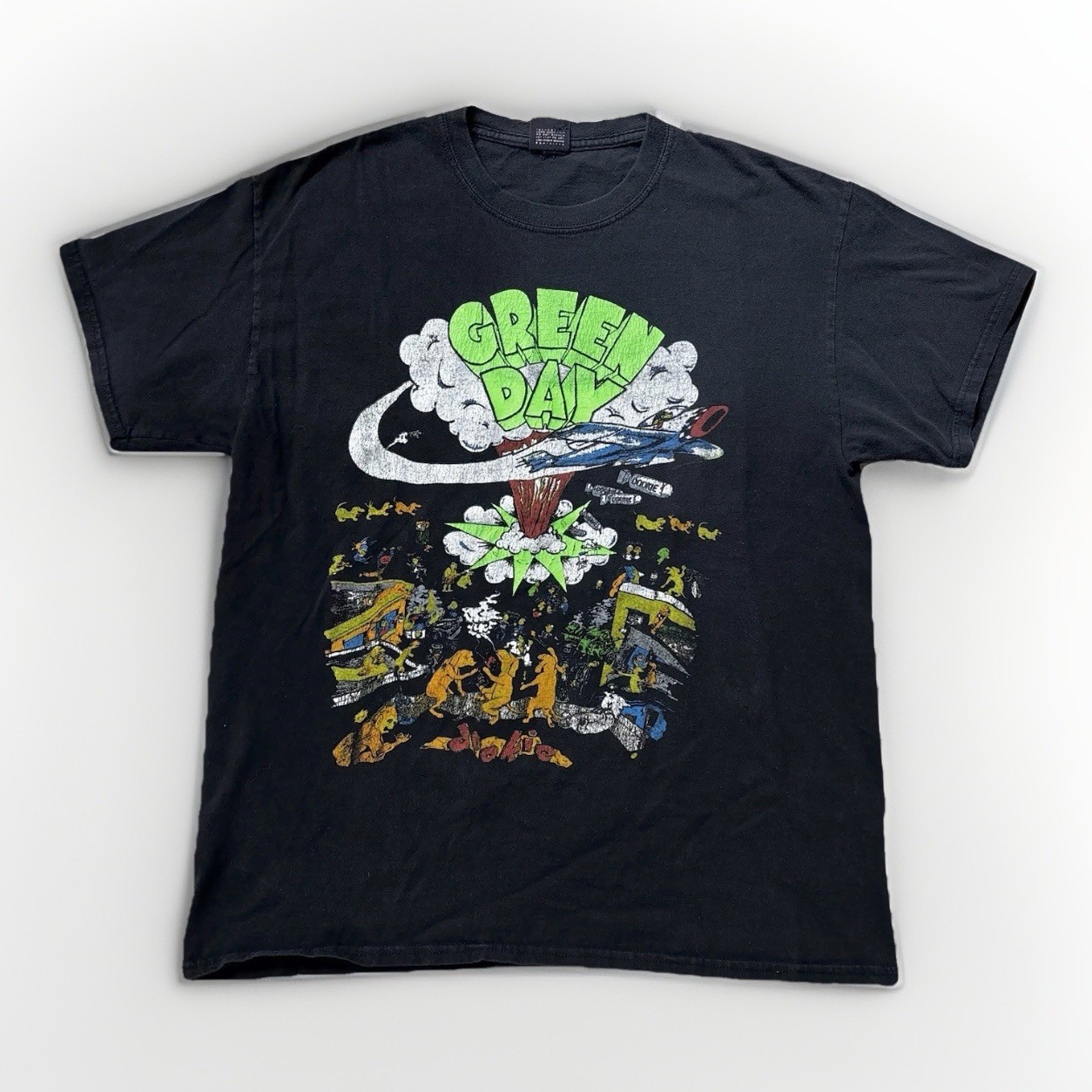 Vintage 90s Y2K green day dookie shirt tag Merch