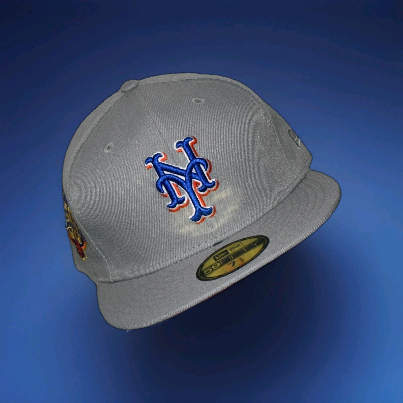 NEW YORK METS 50th ANNIVERSARY FRESH GRAY NEW ERA FITTED HAT – SIZE 7 3/4