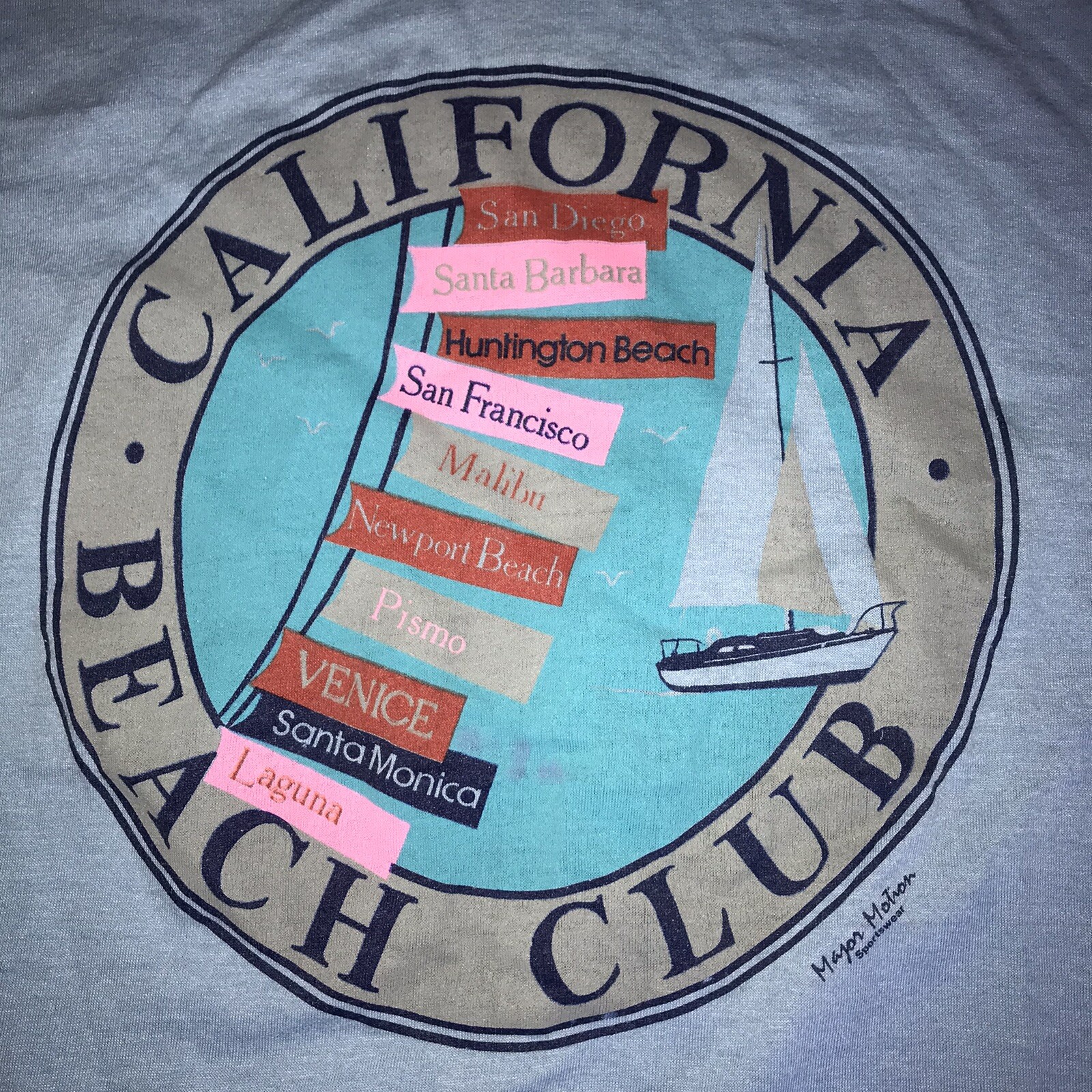 QUARANTINED SALE VINTAGE 1980’s CALIFORNIA BEACH CLUB SHIRT