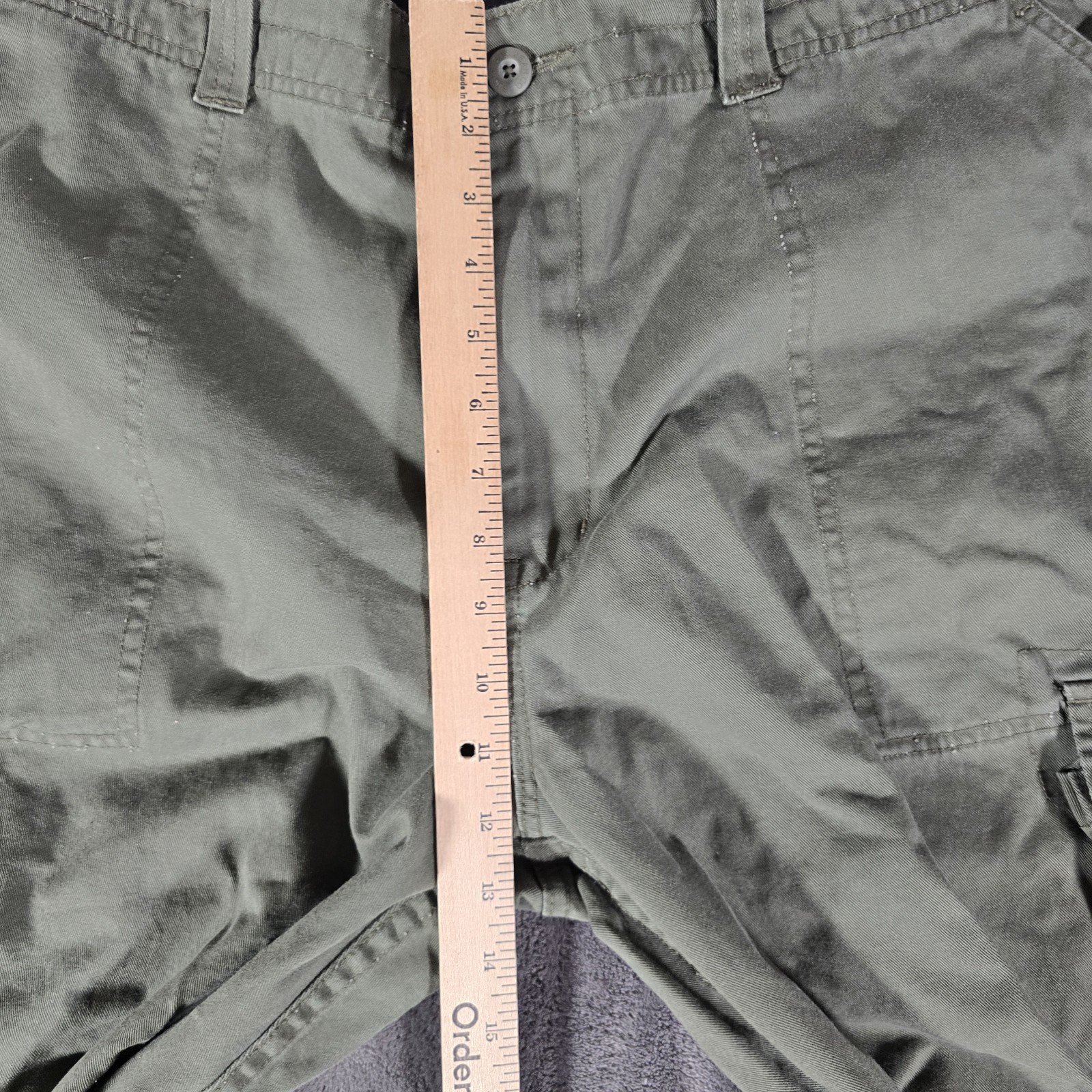 Vtg Bugle Boy Army Patch Cargo Pant Mens 42×32 Green 90s Y2K Baggy Skater Grunge
