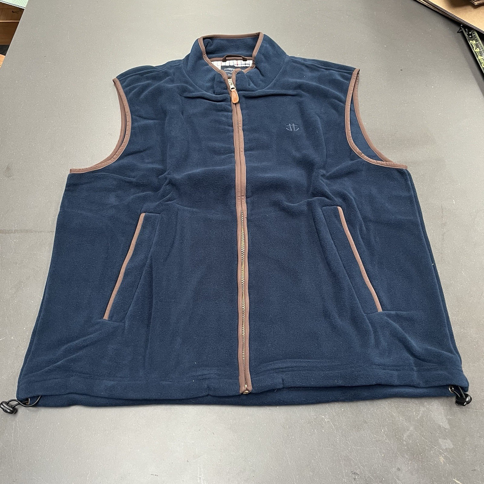Joseph Turner Mens Full Zip Gilet Fleece Jacket Blue Size XL