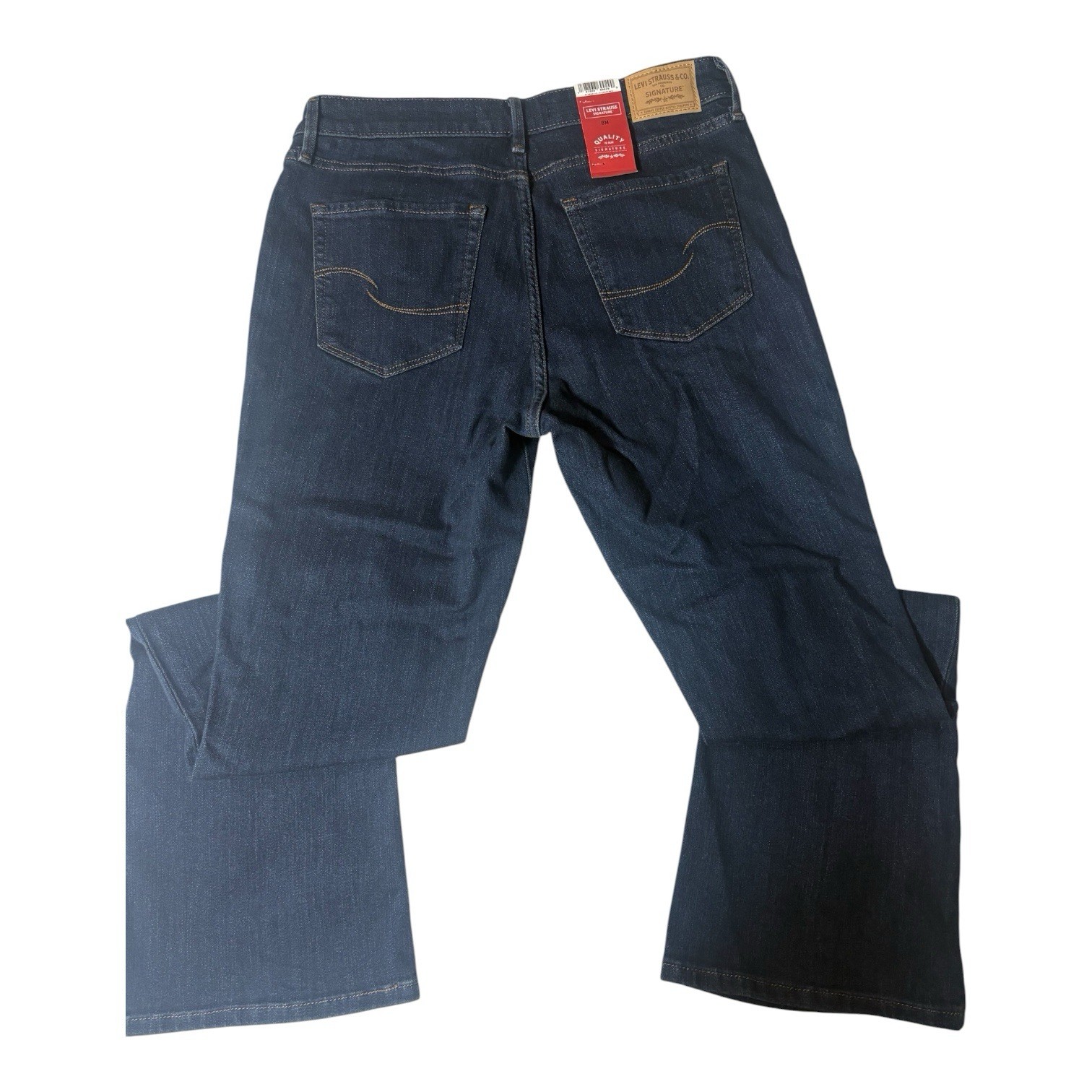 Levi Strauss Signature Women’s Mid-Rise Bootcut Dark Wash Stretch Jeans 8M