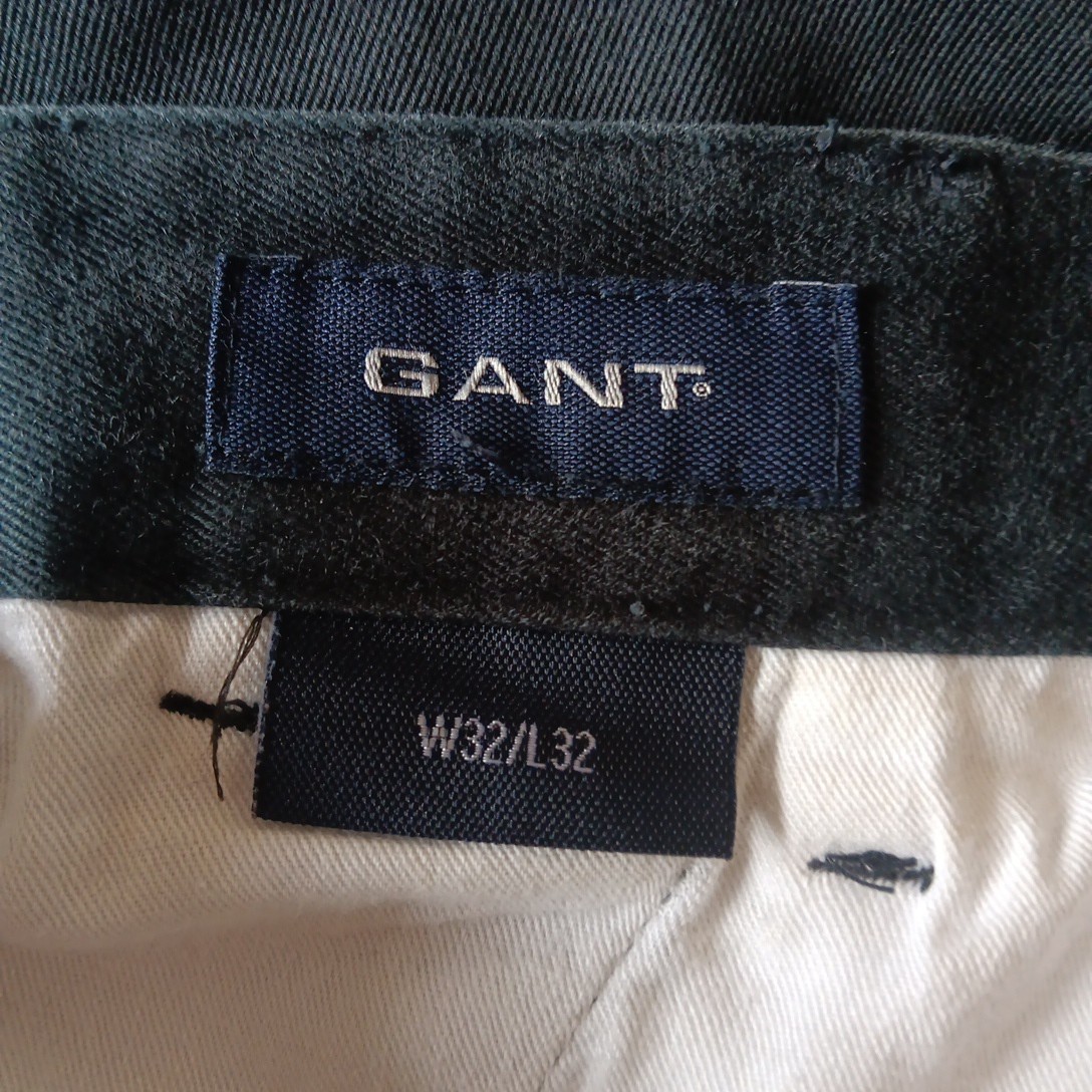 Gant Chino Trousers Mens Size 32W 32L Black Used Reguar Straight