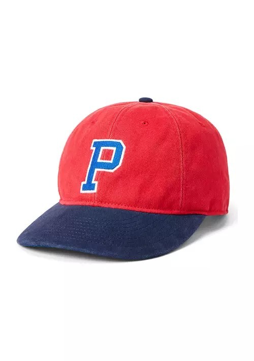 Polo Ralph Lauren Embroidered Cotton Polo Logo Patch Chino Sport Cap O/S Red NWT