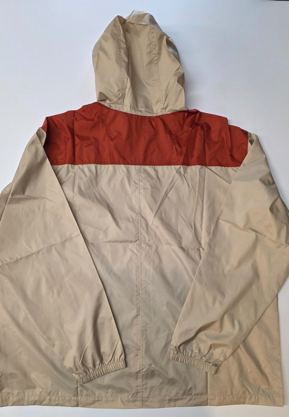 Columbia Flashback Windbreaker Jacket Men’s XXL Beige Rust Hooded NWT