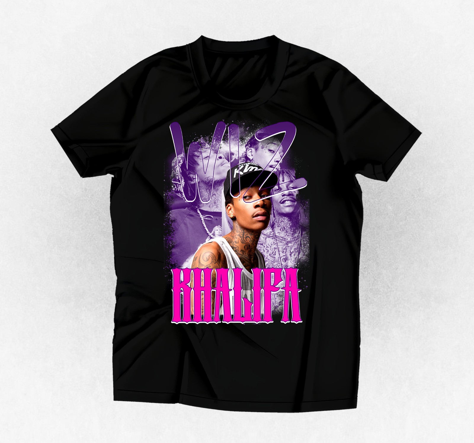 Rapper Wiz Khalifa graphic t-shirt black or any color and size you choose