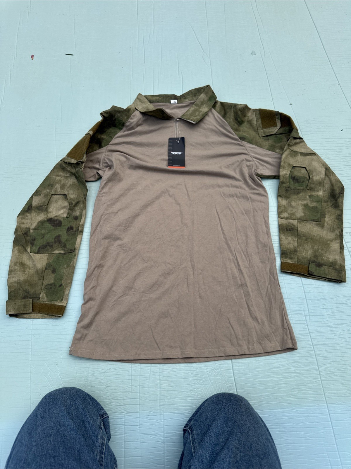 Men’s TACVASEN Lightweight Pullover long Sleeve Tactical T-shirt X-Large NWT