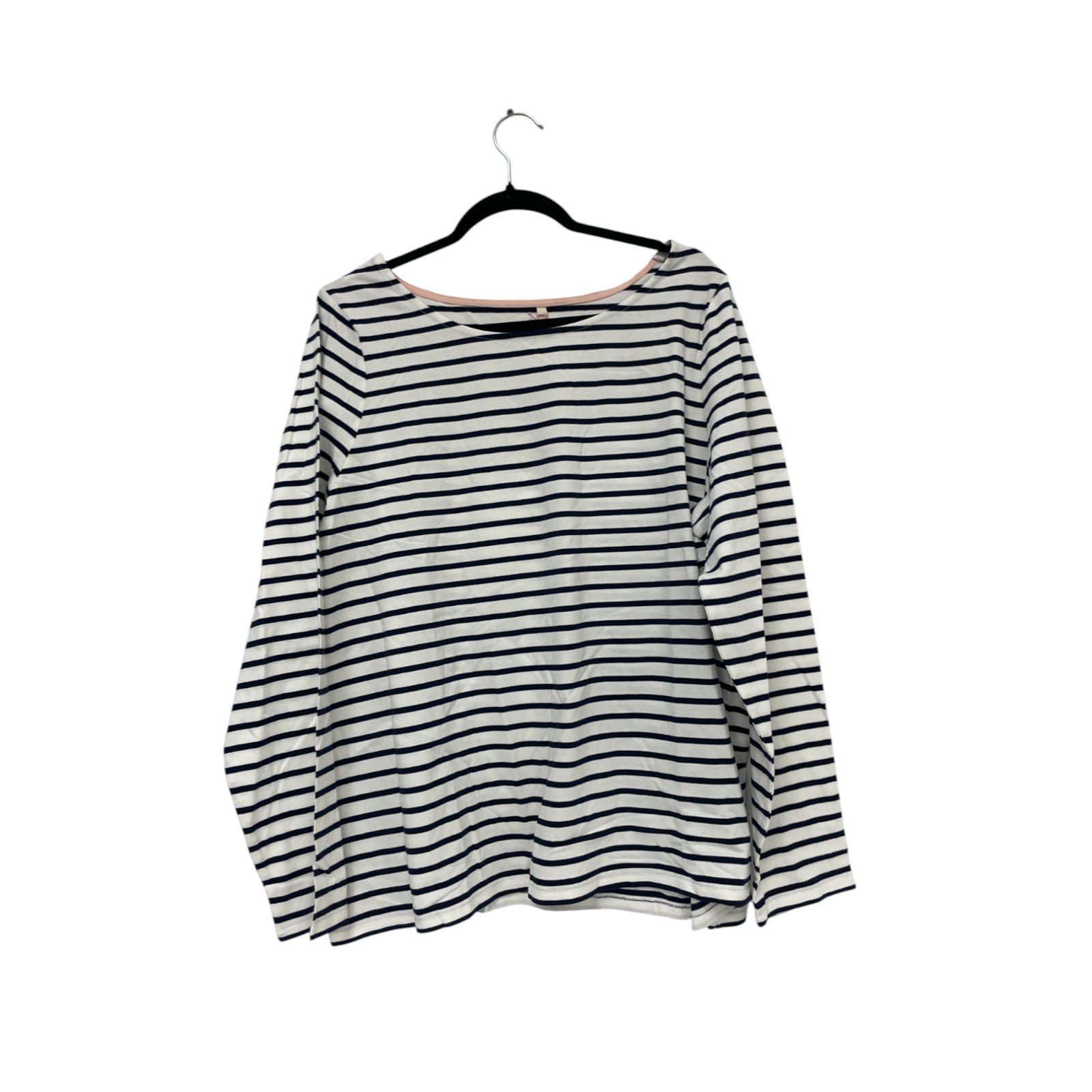 Boden Ella Womens shirt Top UK 22 US 20 22 White Navy Blue Striped T1659 NWT