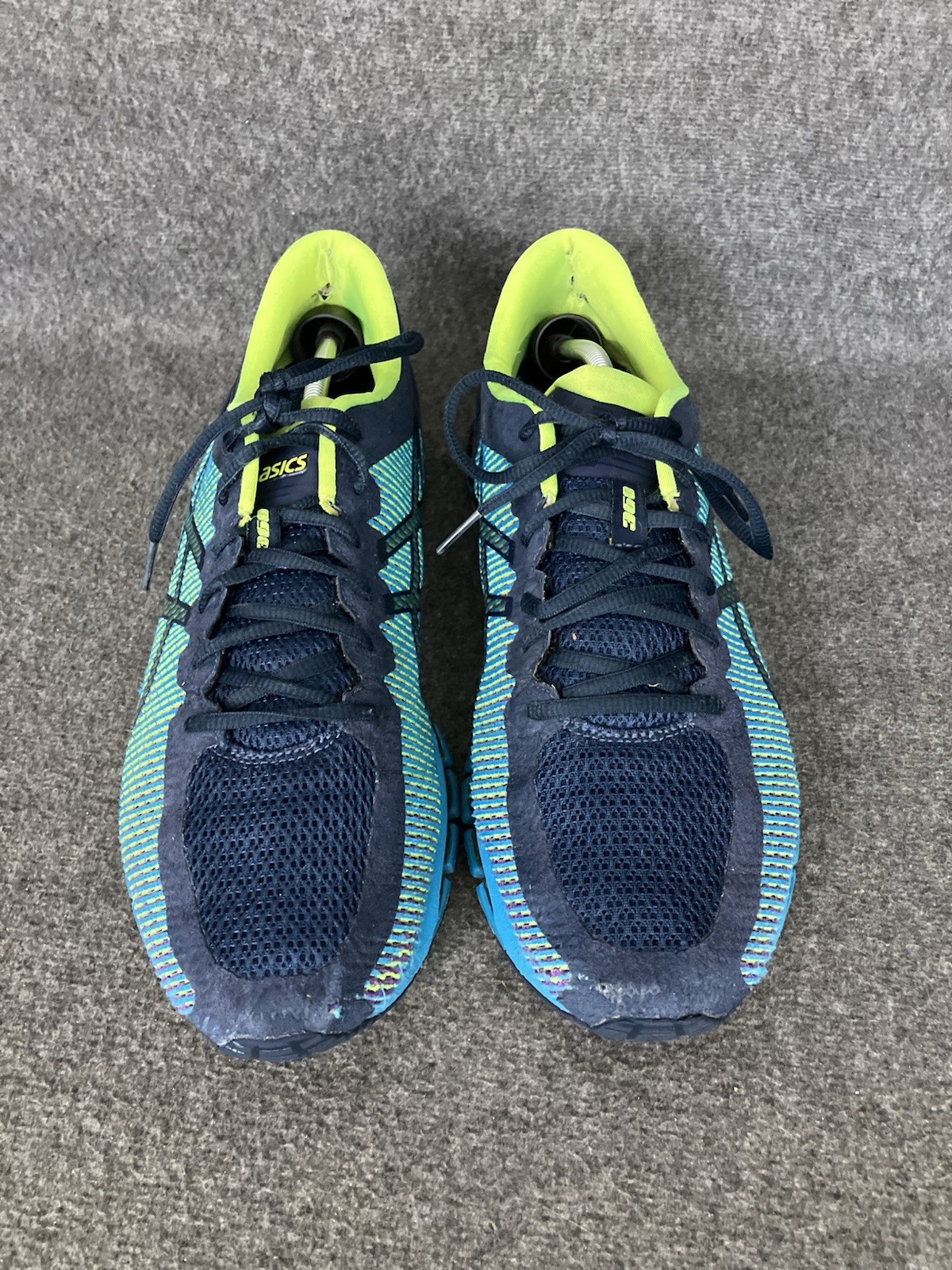Asics Gel Quantum 360 Mens 13 Blue Yellow Running Shoes Sneakers 1021A134 ISSUES