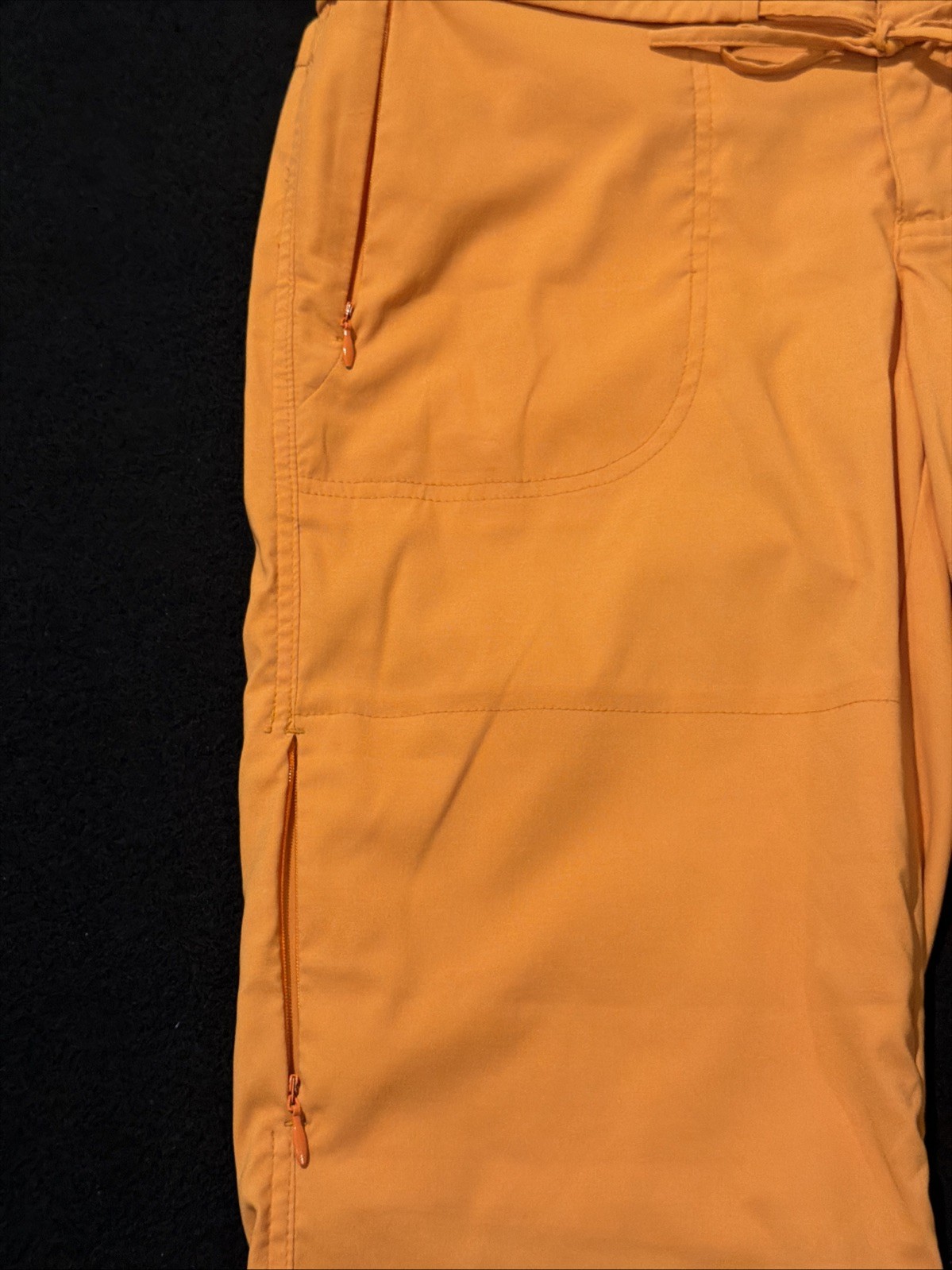 Fabletics Women’s Orange Button Closure Zipper Pockets Size Small