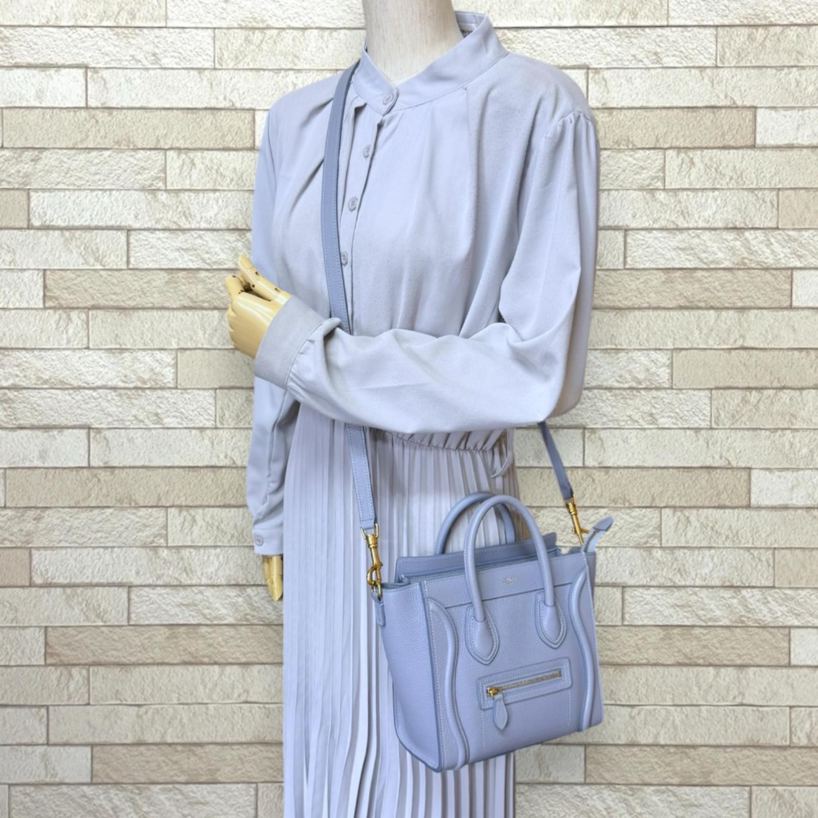 CELINE Shoulder Bag Cross Body 189243 leather 2way Luggage Nano Shopper used