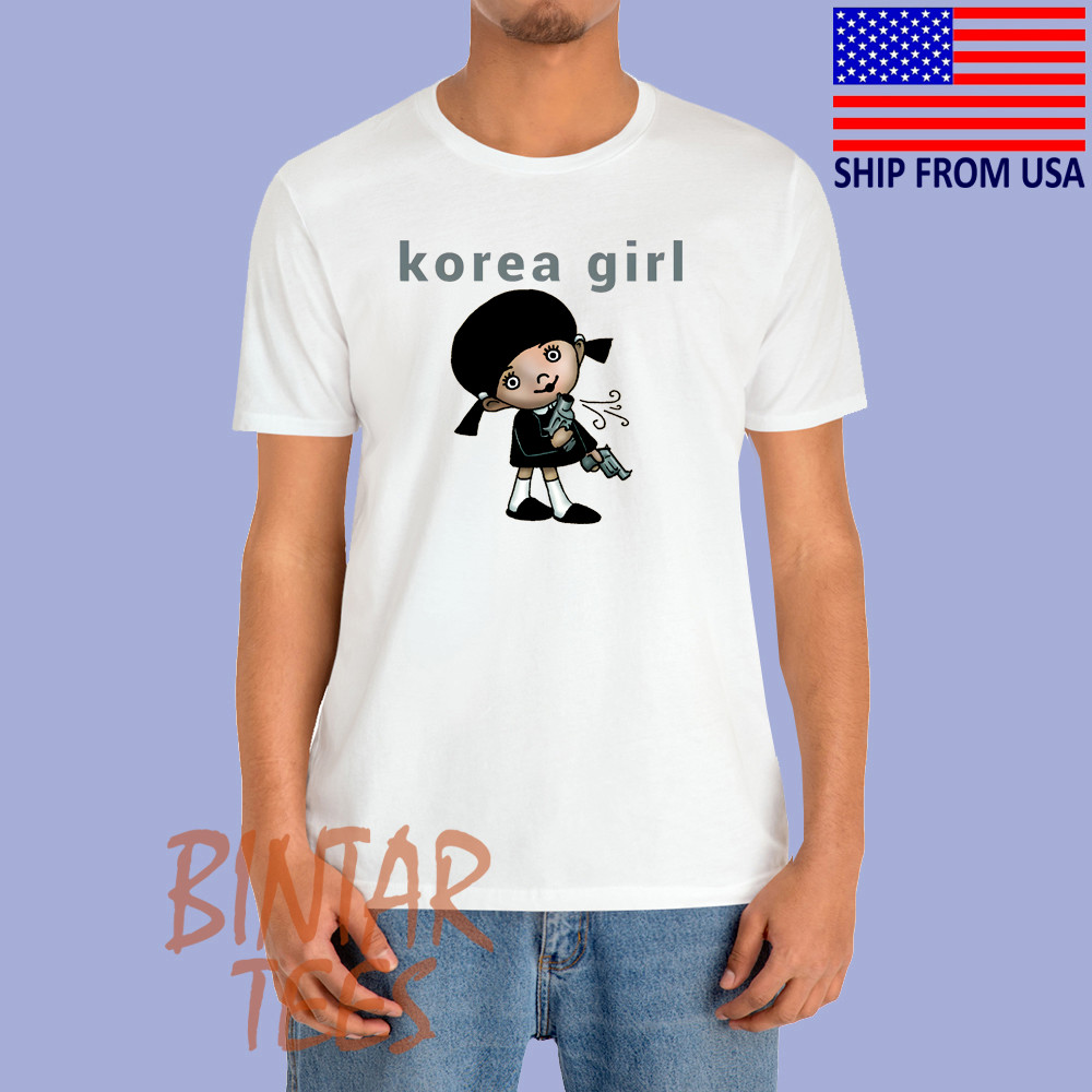 Korean Girl Retro Men’s White Size S to 5XL
