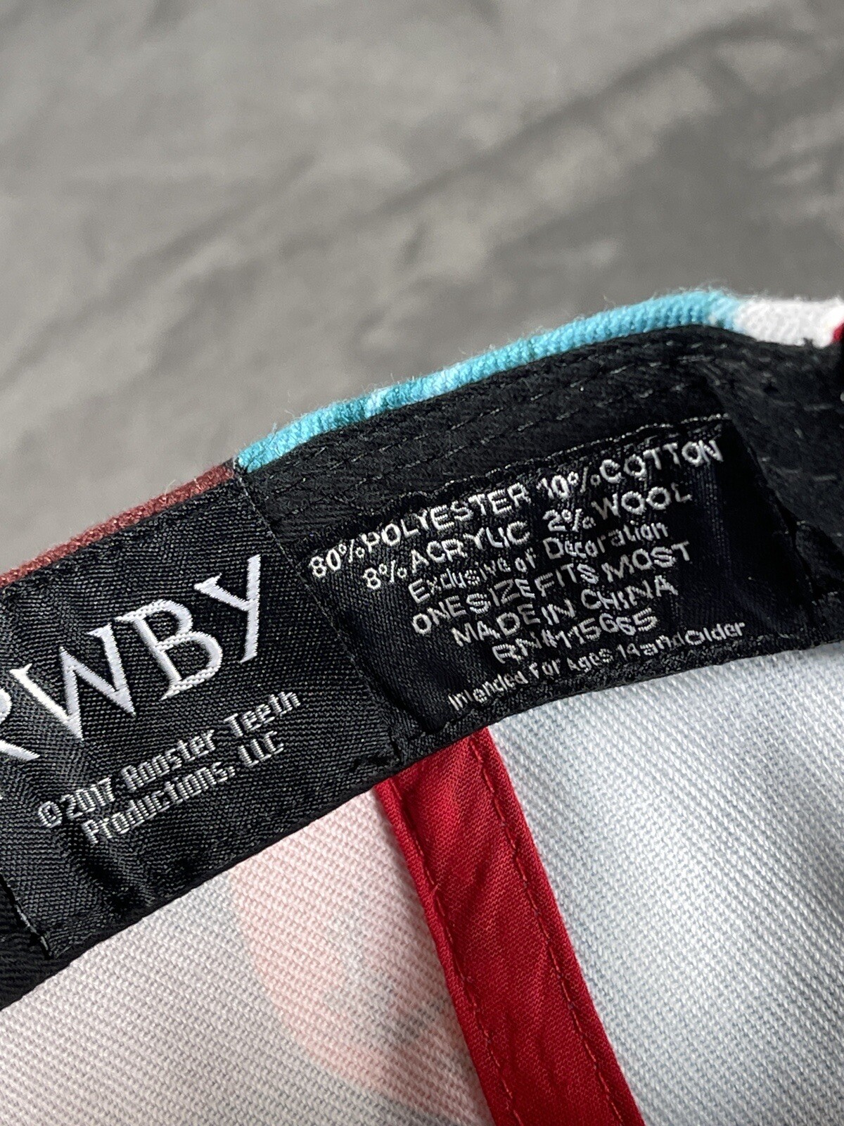 Rooster Teeth RWBY Red White Blue Yellow Anime New Unused Hat Cap Snapback