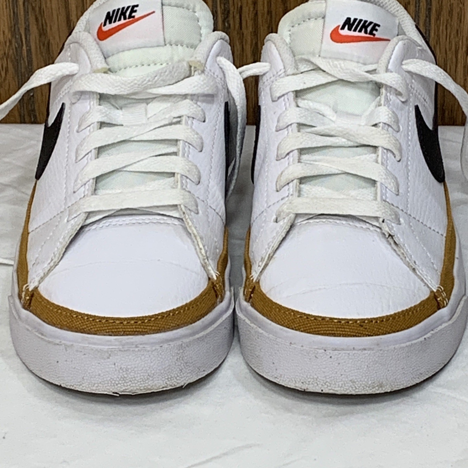 Nike Court Shoes Sneakers Size 7 Next Nature DH3161-100 White Desert Ochre