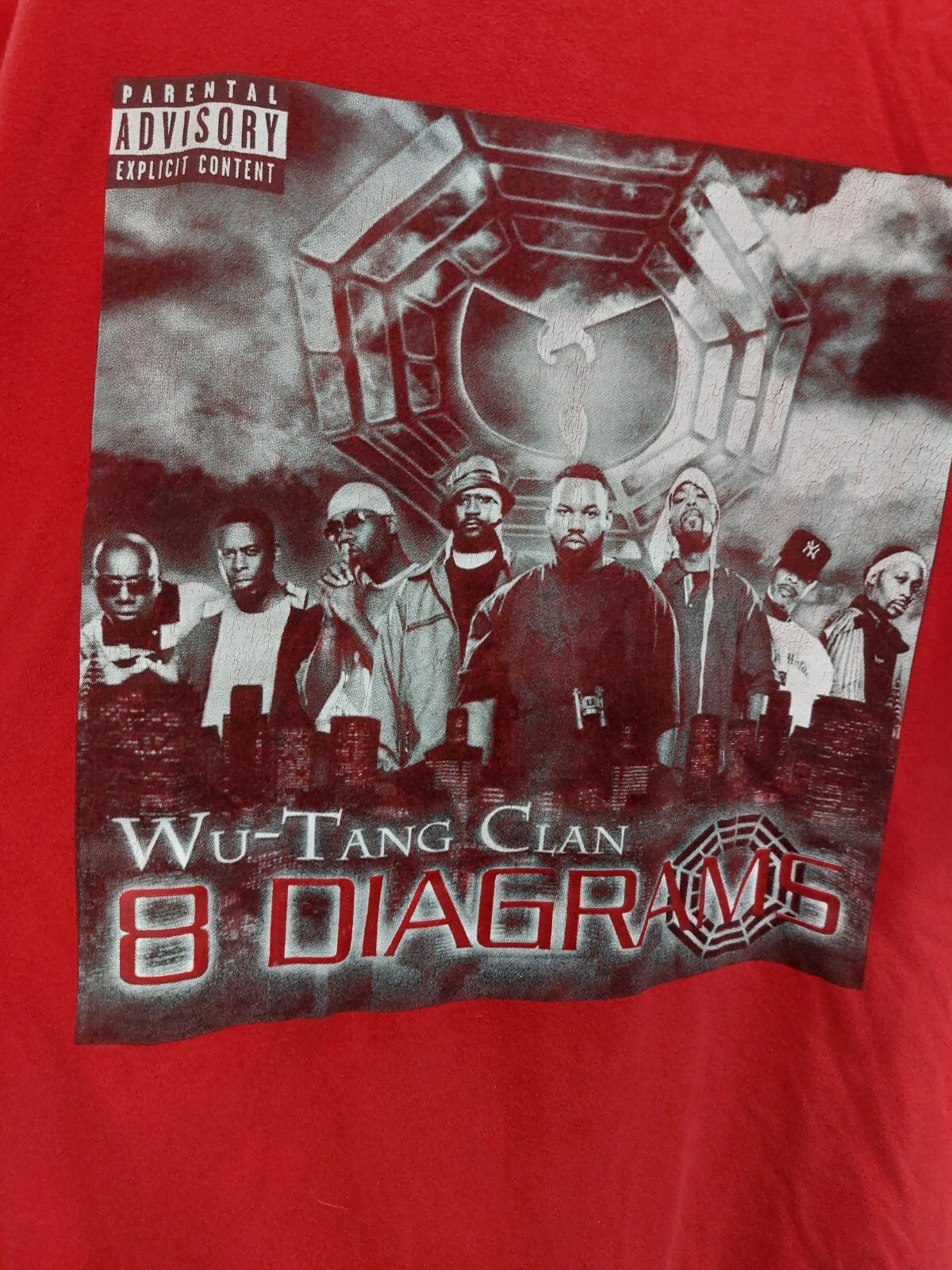 2008 Wu-Tang Clan 8 Diagrams Tour Rap T Shirt Rare Up TownTees XL Explicit