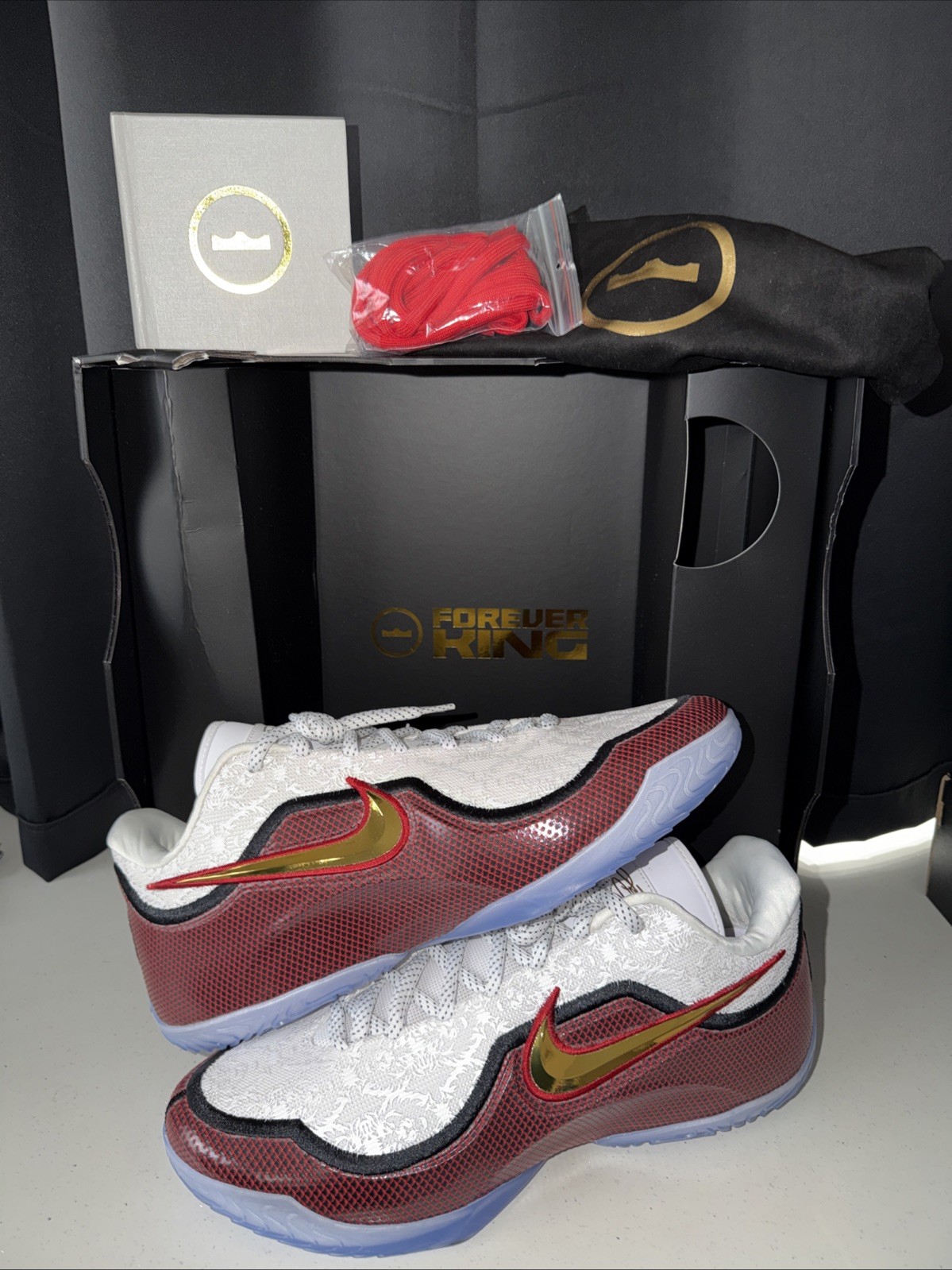 Nike LeBron XXIII 23 Grand Opening White Red Gold HJ5629-100 Sz 10 NEW No Lid