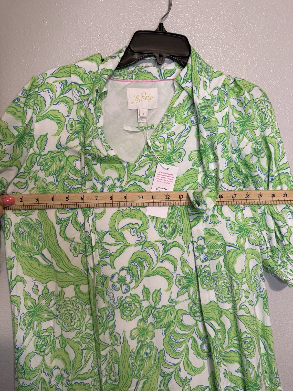 New Lilly Pulitzer Renelle Dress Resort White Daffodil Hill Size 0 Green NWT