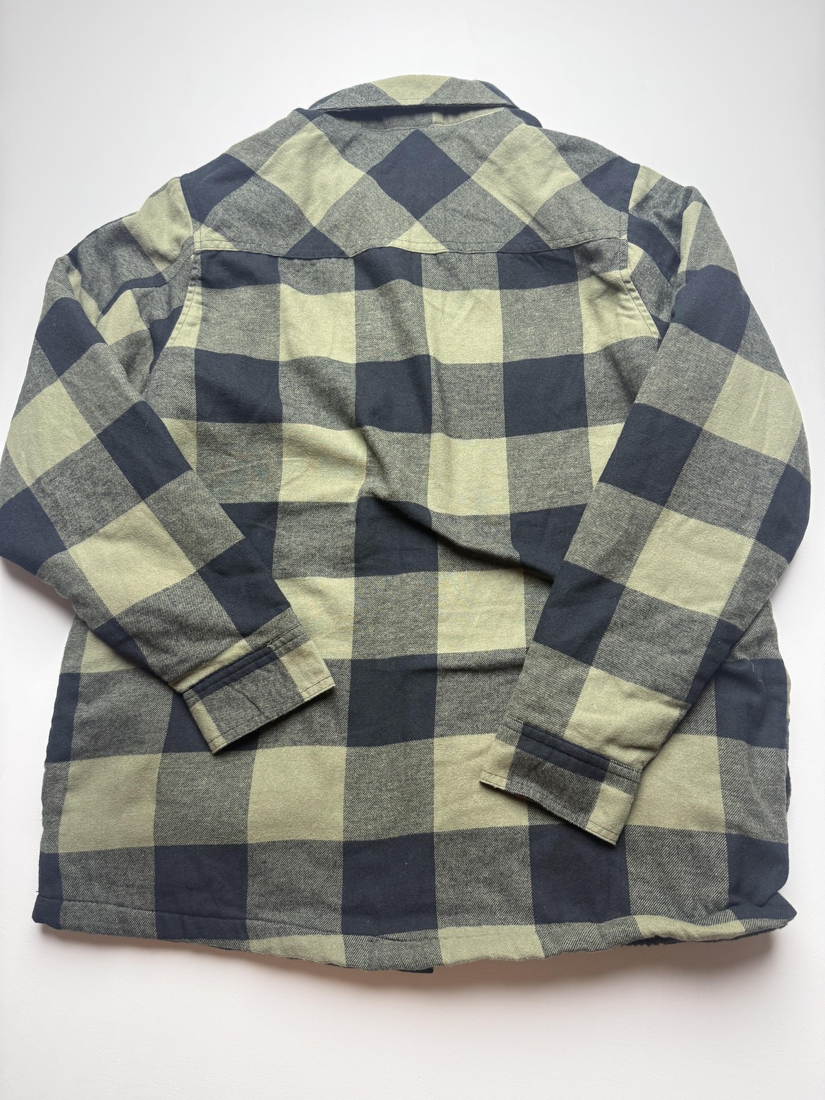 Highland Originals Jacket Mens Medium Green Plaid Quilted Button Work Lined