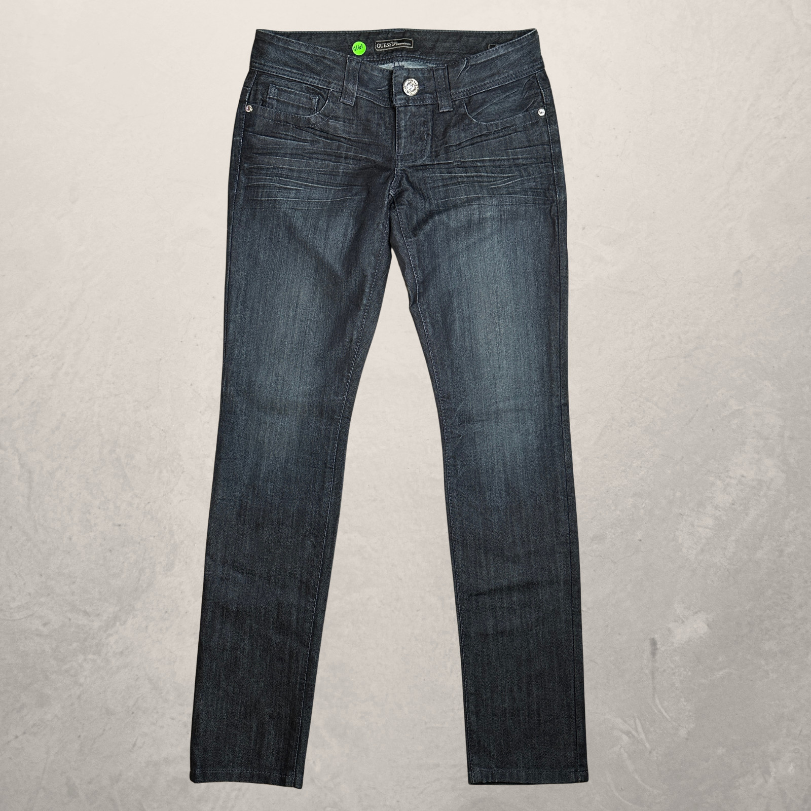 Guess Premium Women’s Daredevil Skinny Leg Jeans – Dark Blue Wash – size 27