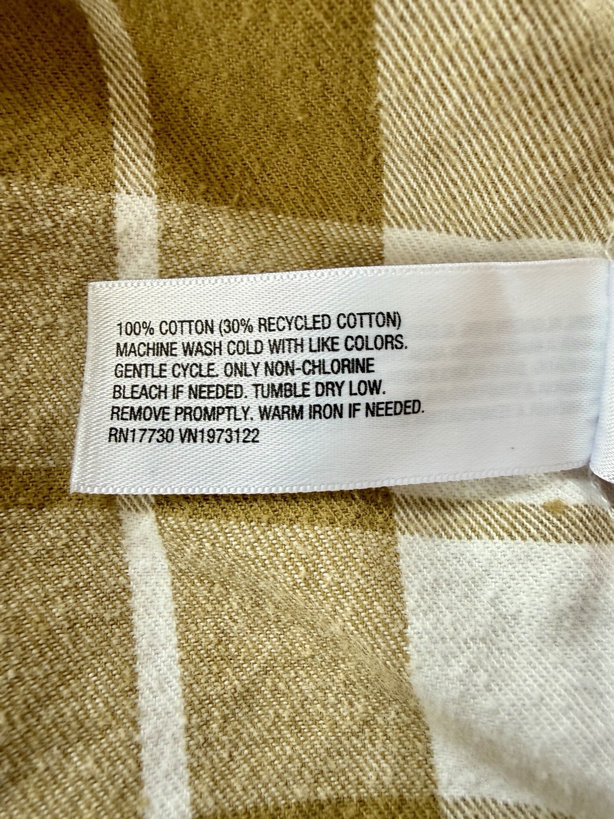 Universal Thread Mustard & White Plaid Button Front Oversize Shirt XS