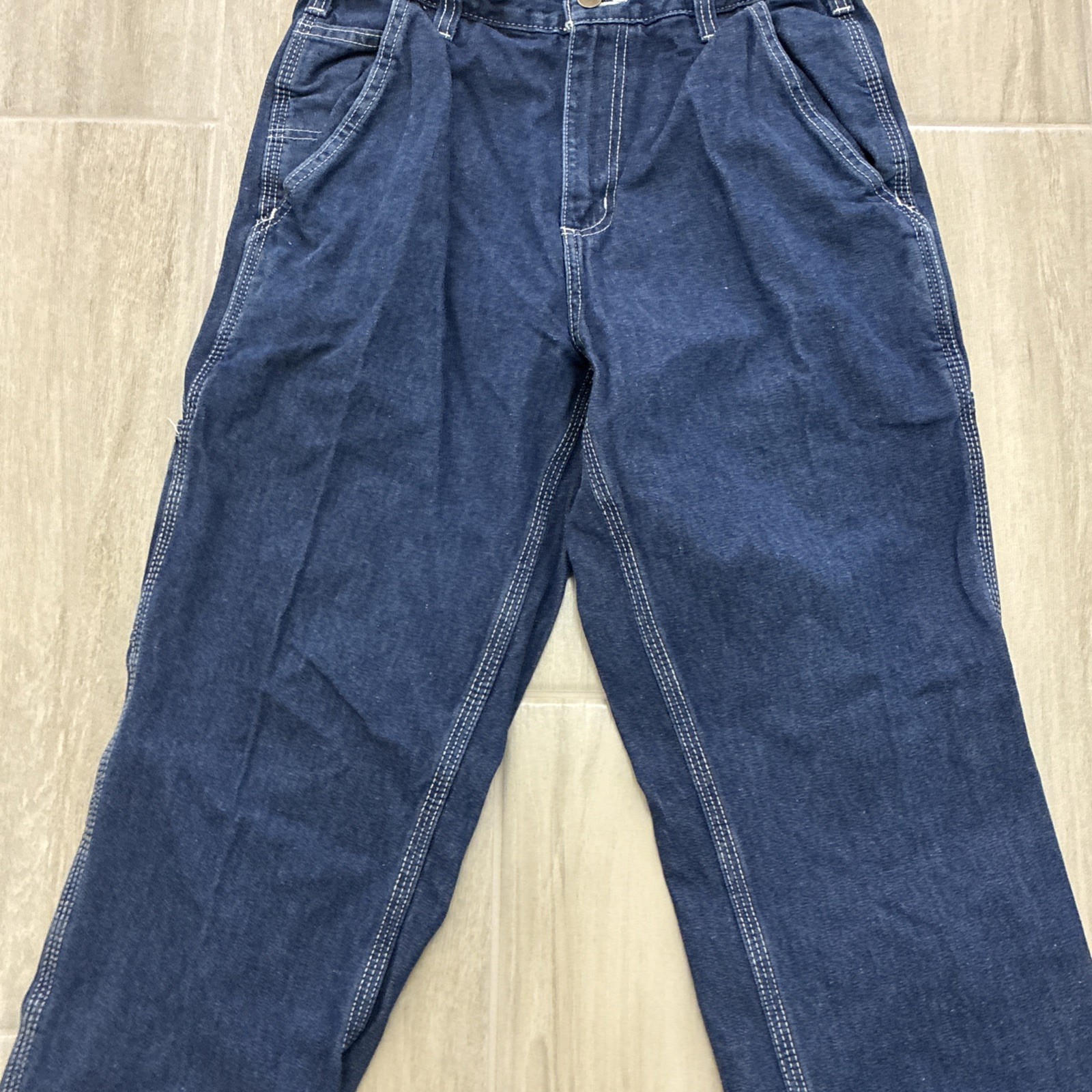 Carhartt Jeans Mens 31×30 Relaxed Fit Carpenter Dark Wash Blue Denim Pants