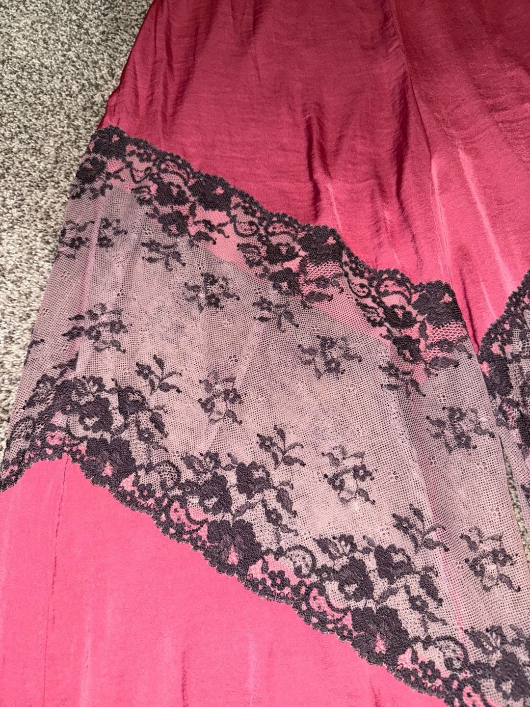 Free People Intimately Fuchsia Palm Beach Halter Jumpsuit with Lace Insets
