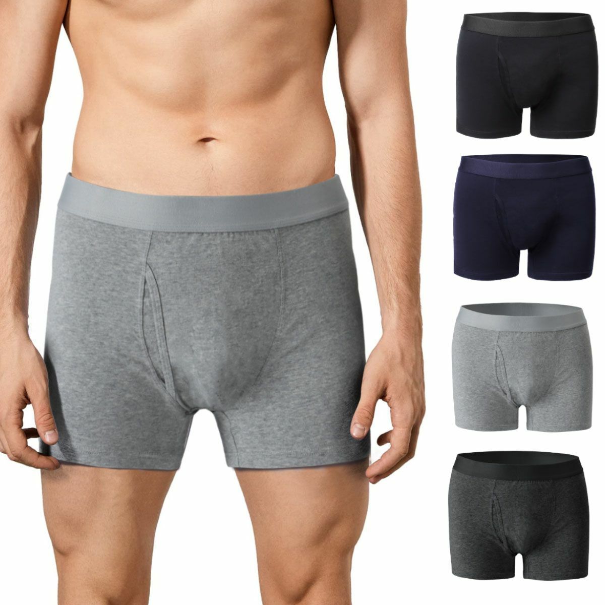 US Men Trunks Boxer Briefs Shorts Mesh Bulge Pouch Cotton Underwear Underpants