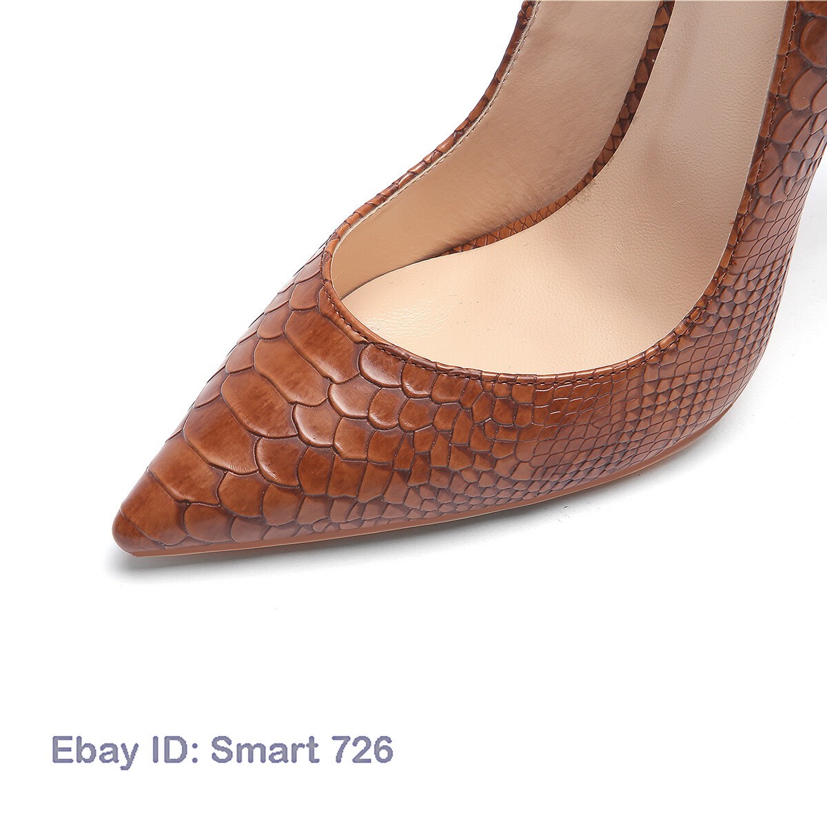 12cm High Stilettos Heels Womens Pumps Pointed Toe Slip On snakeskin Print Party