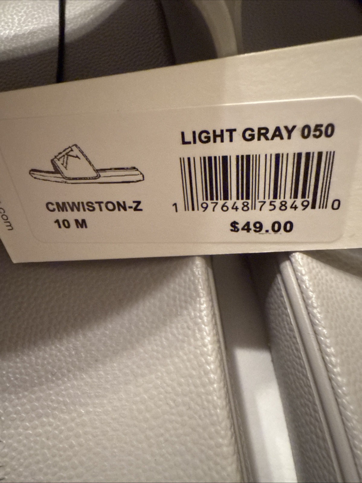 Calvin Klein -Men’s CMWINSTON Slide Sandal SIZE 10 M Light GRAY 050 New.