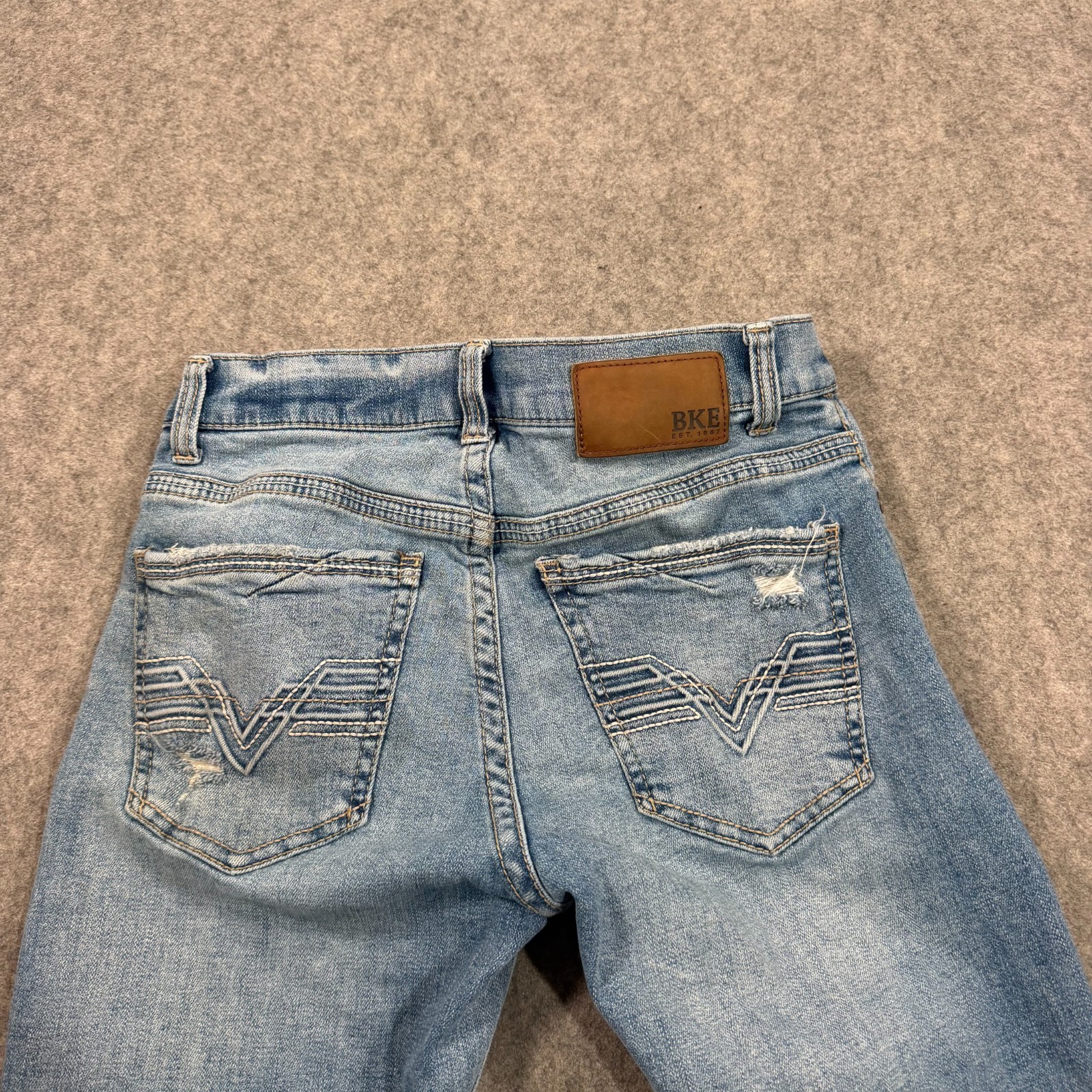 BKE Medium Wash Blue Stretch Denim Alec Slim-Straight Jeans Men’s Size 29×29*