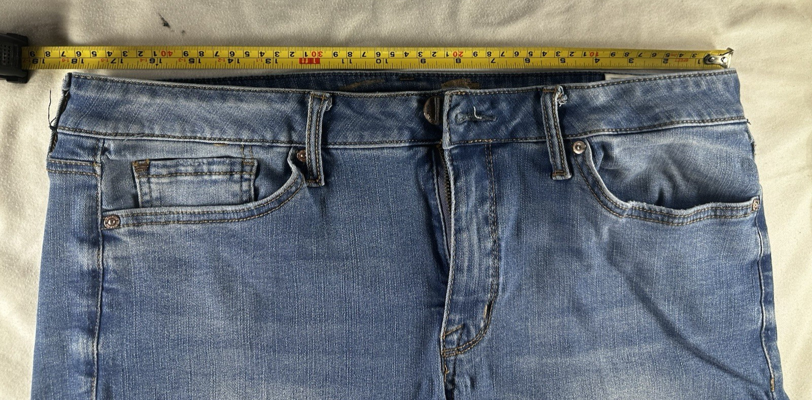 Seven7 Women’s Bermuda Mid Rise Stretch Denim Shorts Sz 16 QTY 2 No Hem