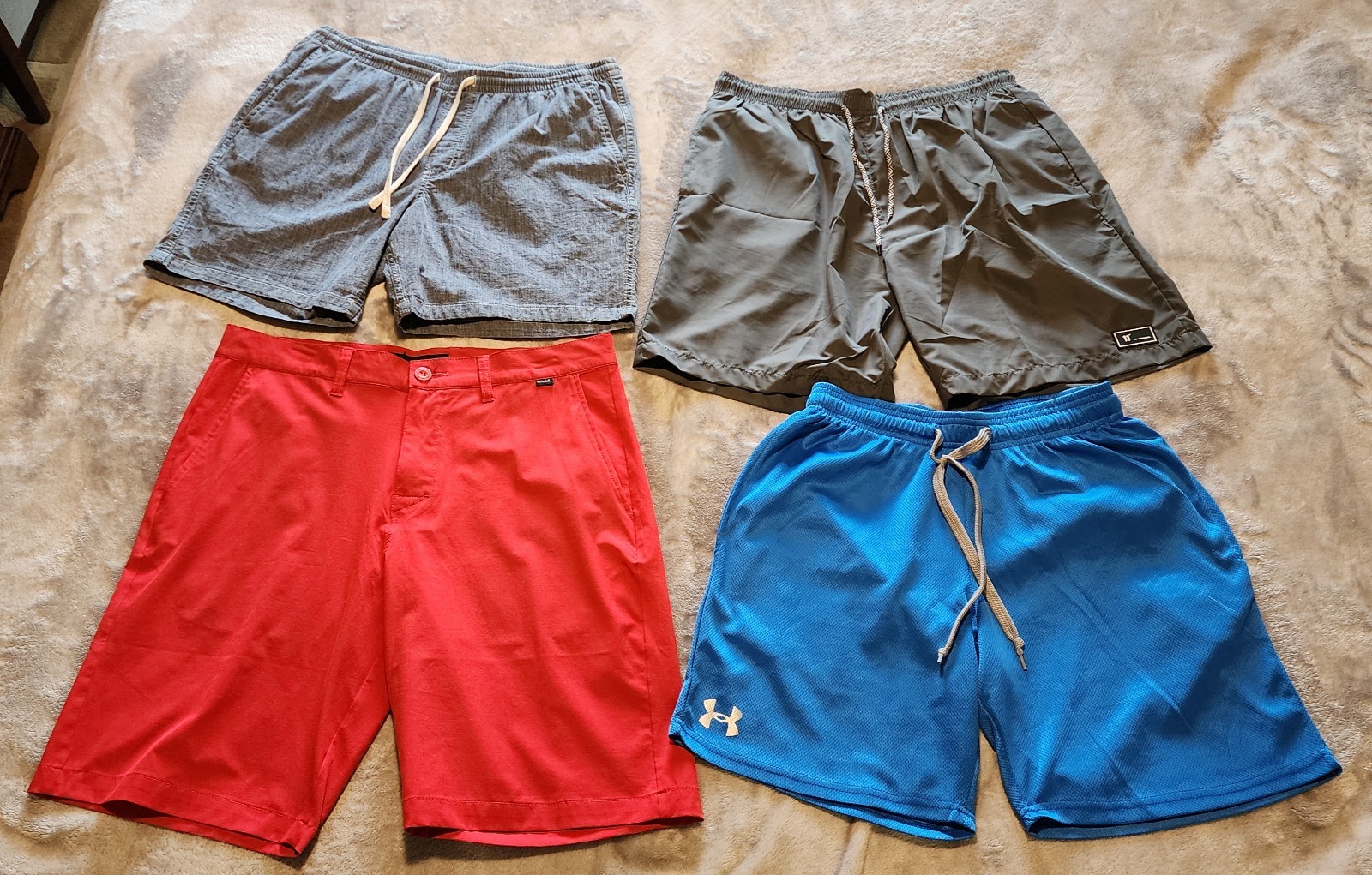 Men’s Shorts Medium (33 Waist): Lot Of Eleven (11). Various Colors.