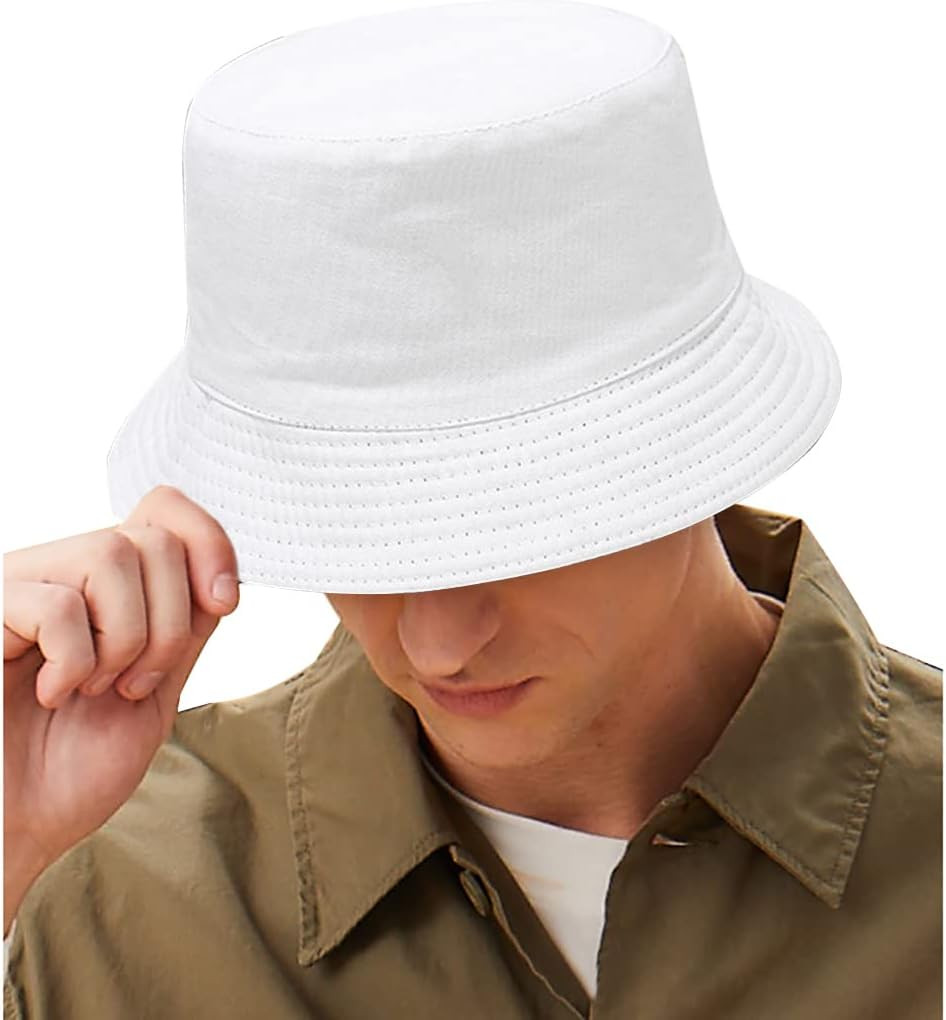 Unisex Bucket Hat Beach Sun Hat Aesthetic Fishing Hat for Men Women Teens, Rever