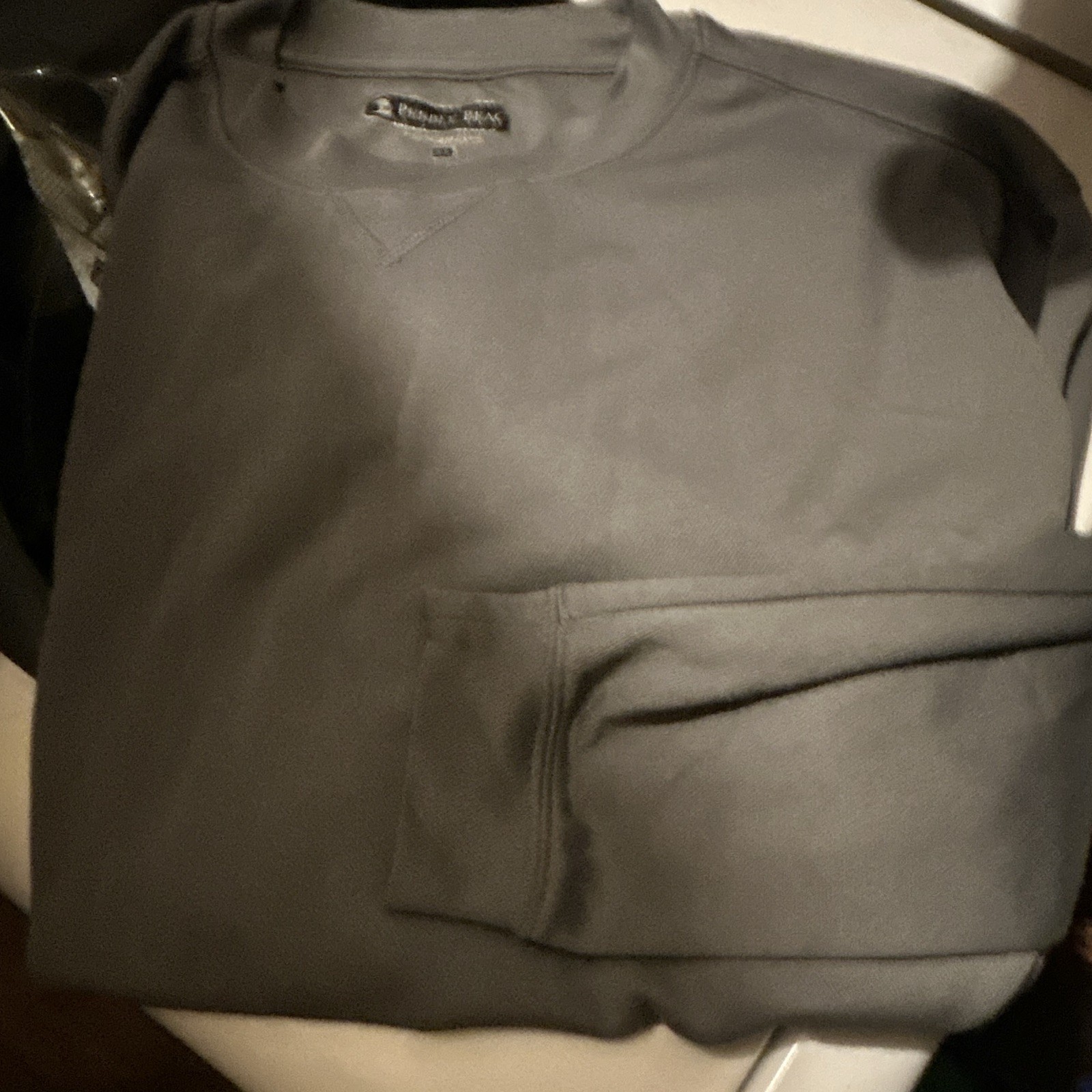 Pebble Beach Performance Men’s Solid Crew Neck Pullover Sweatshirt Gray XL