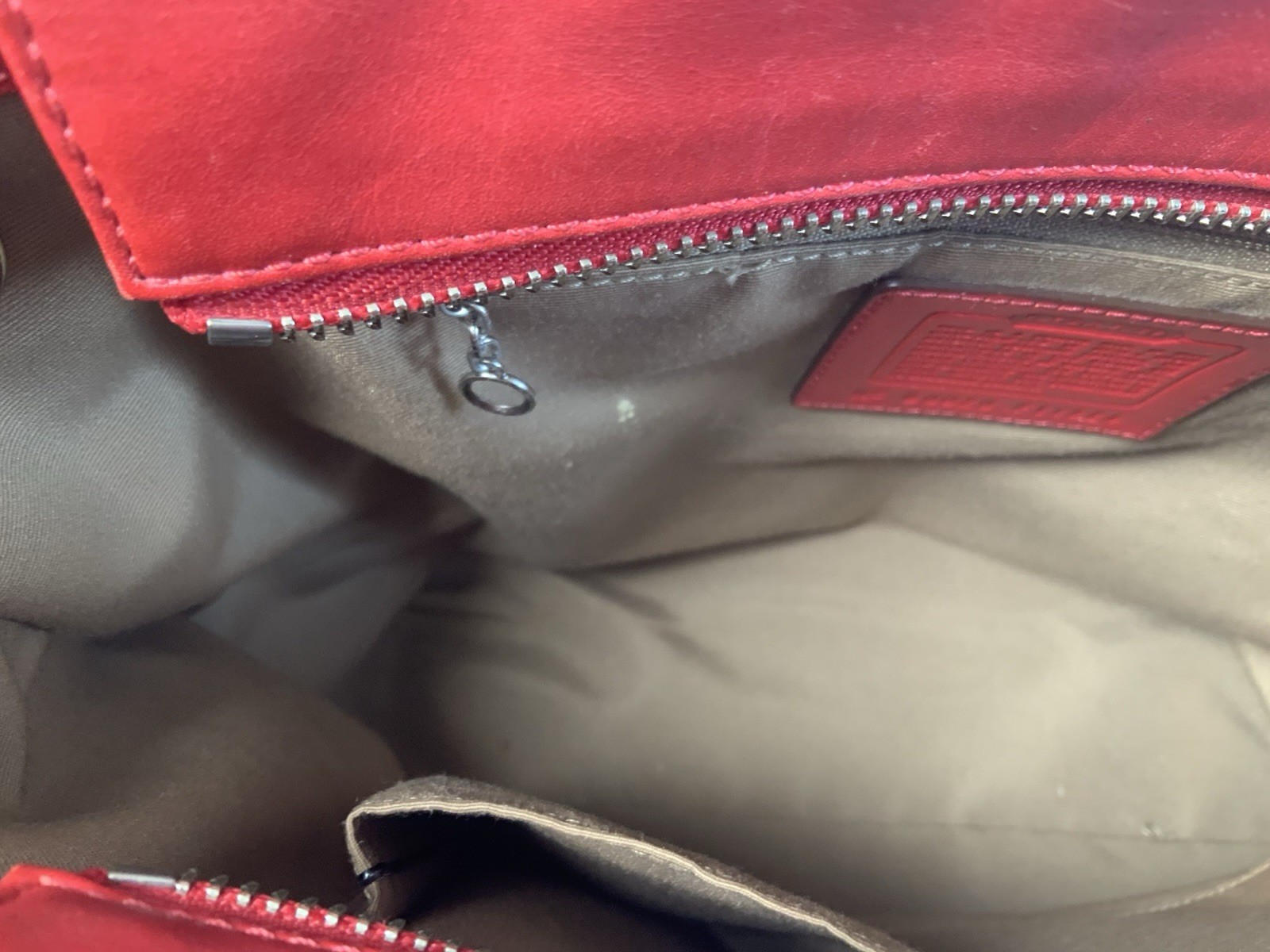 Coach Vintage 2008 Gallery Tote Bag Red Leather Shoulder Purse F11524 Y2K
