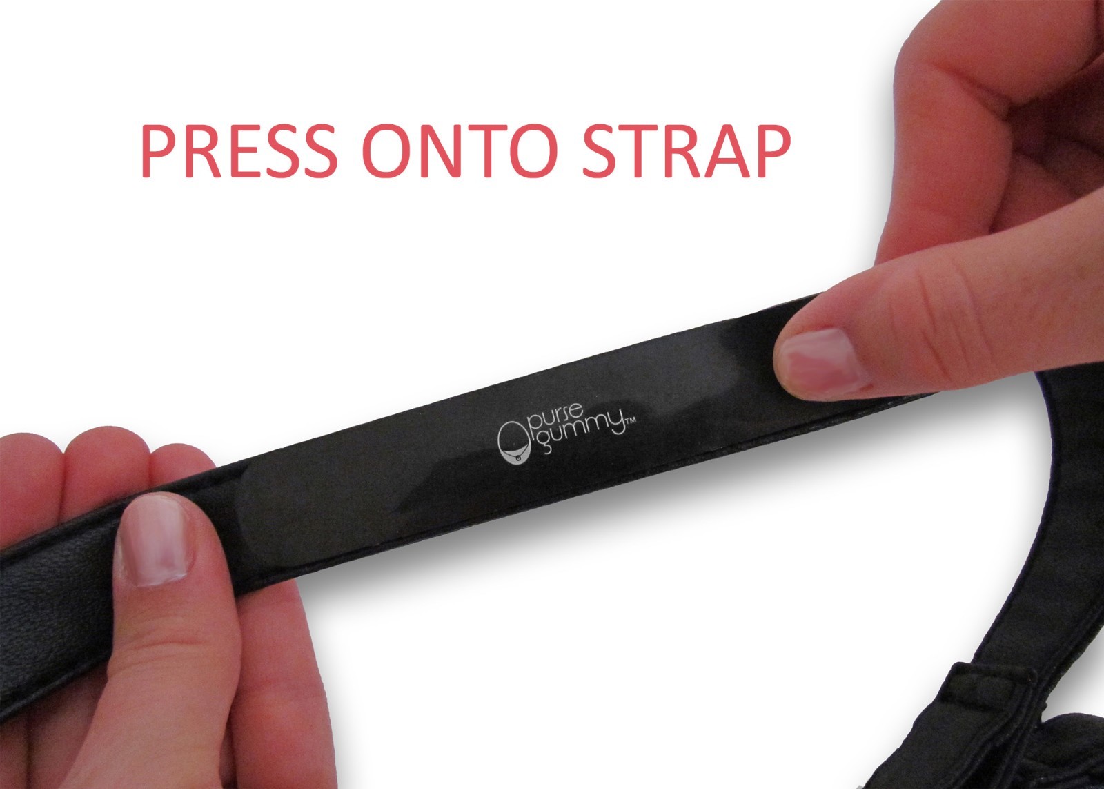 Purse Gummy® Stop Strap Slips*Keep your bag & purse secure *Non-slip grip strip