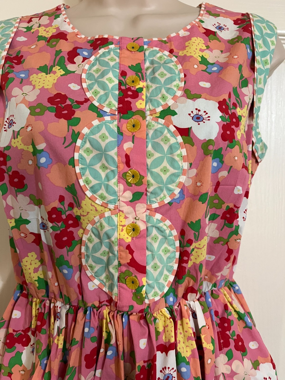 MATILDA JANE Sleeveless Leah Fit & Flare Dress Wonderful Parade Floral Pockets S
