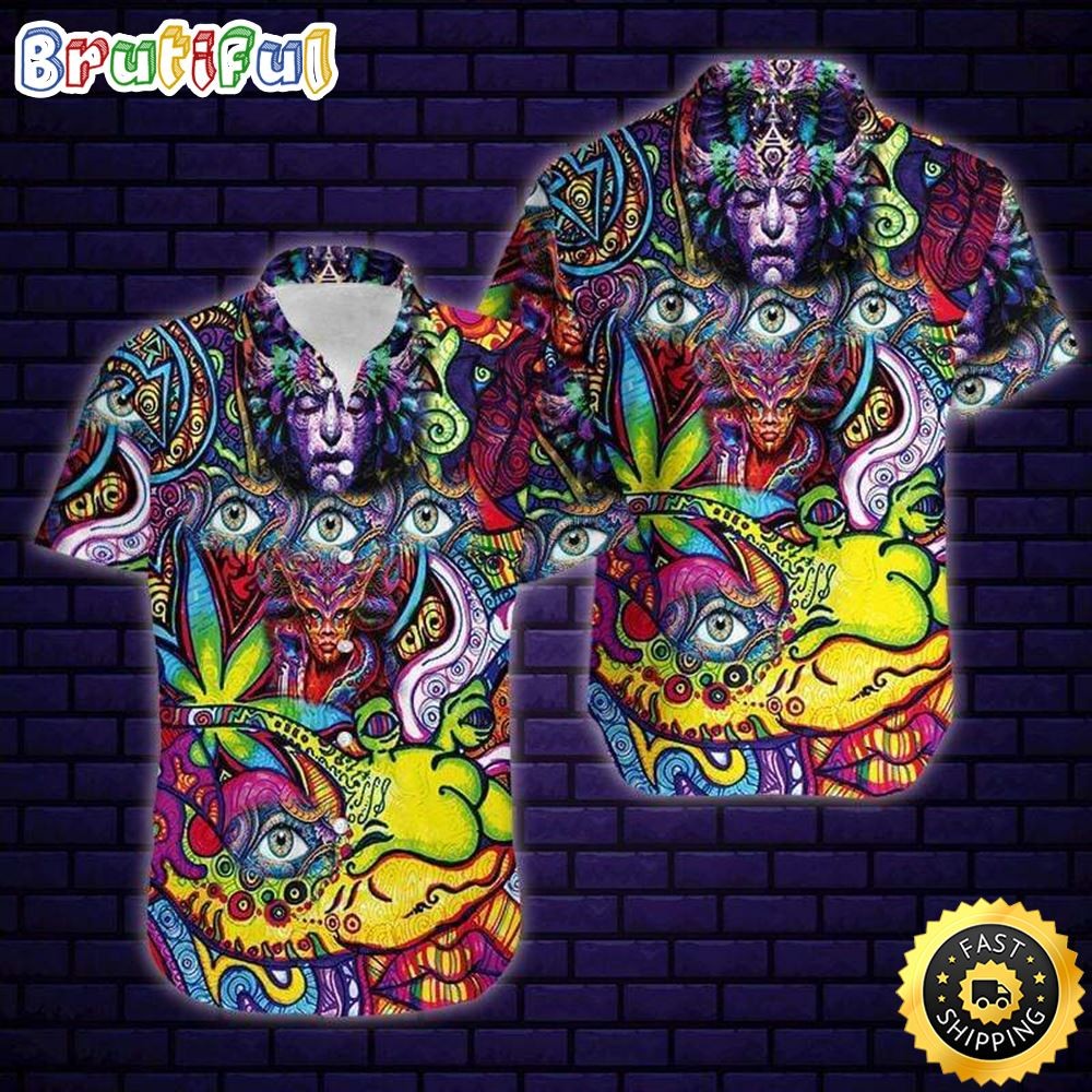 Eyes Art Color Hippie Hawaiian Shirt