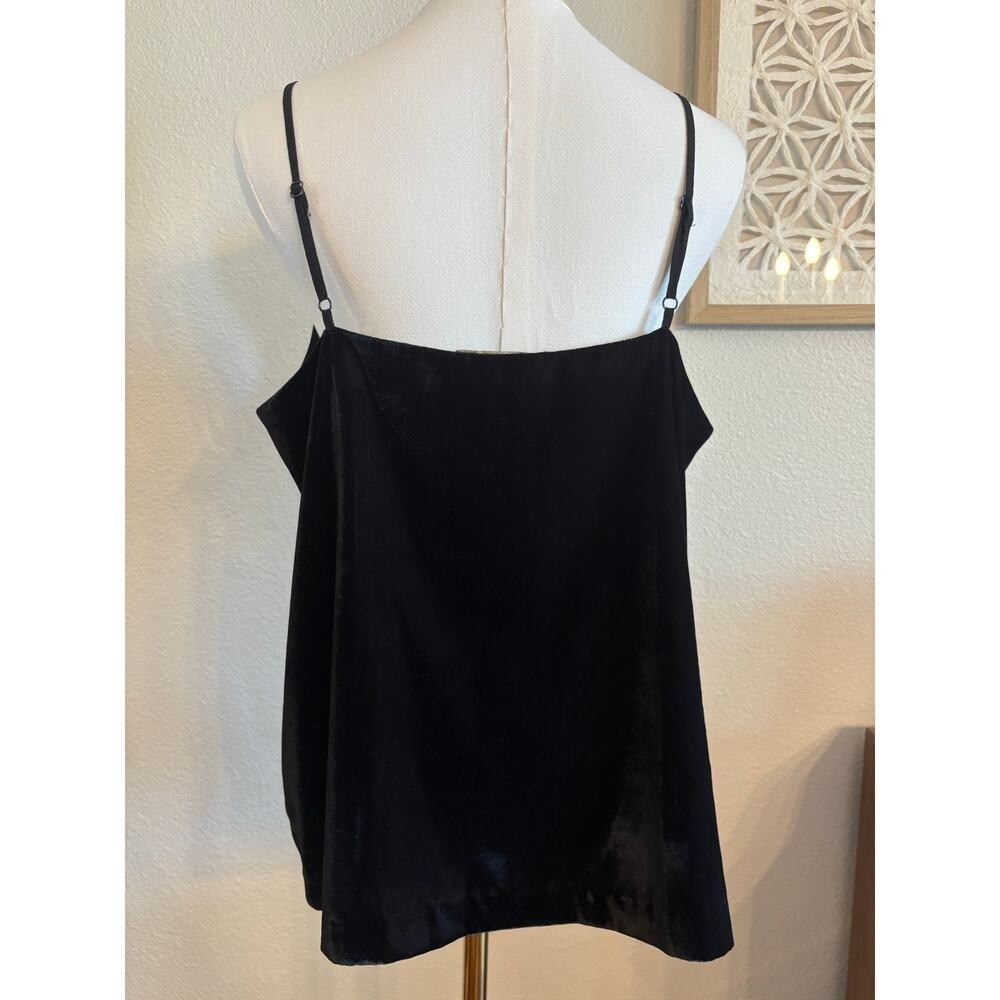 DAHLIA Black Velvet Cami Tank Top Whimsigoth Western Nightclub | LARGE